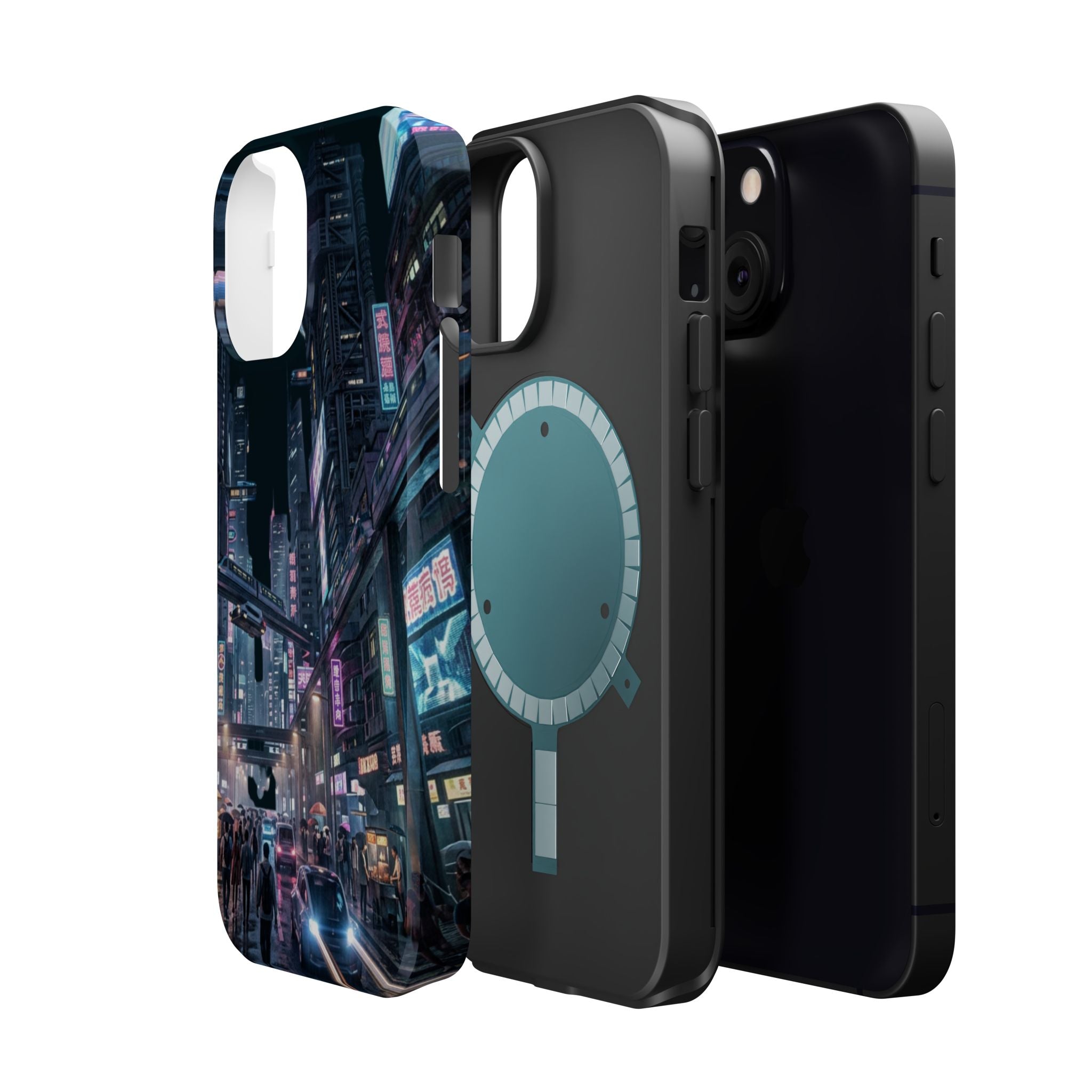 Phone Case | Cyberpunk City Magnetic Impact-Resistant Phone Cover