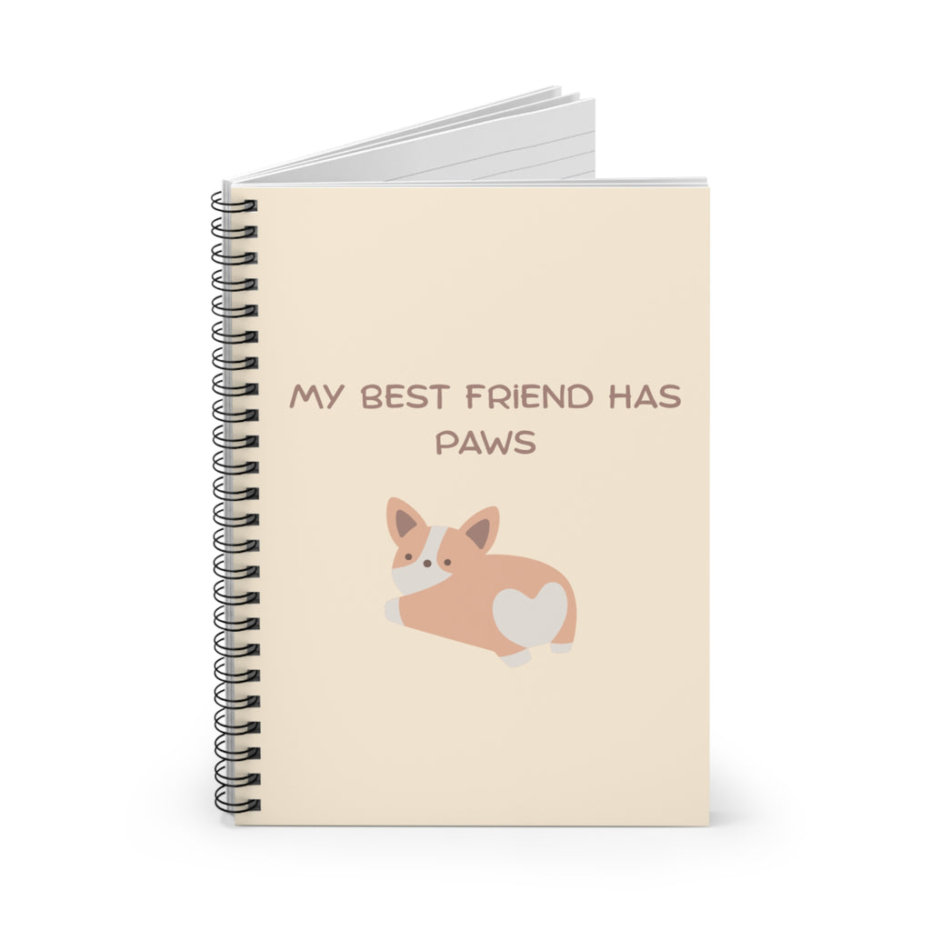 Journal | 'My Best Friend Has Paws' Corgi Spiral Notebook