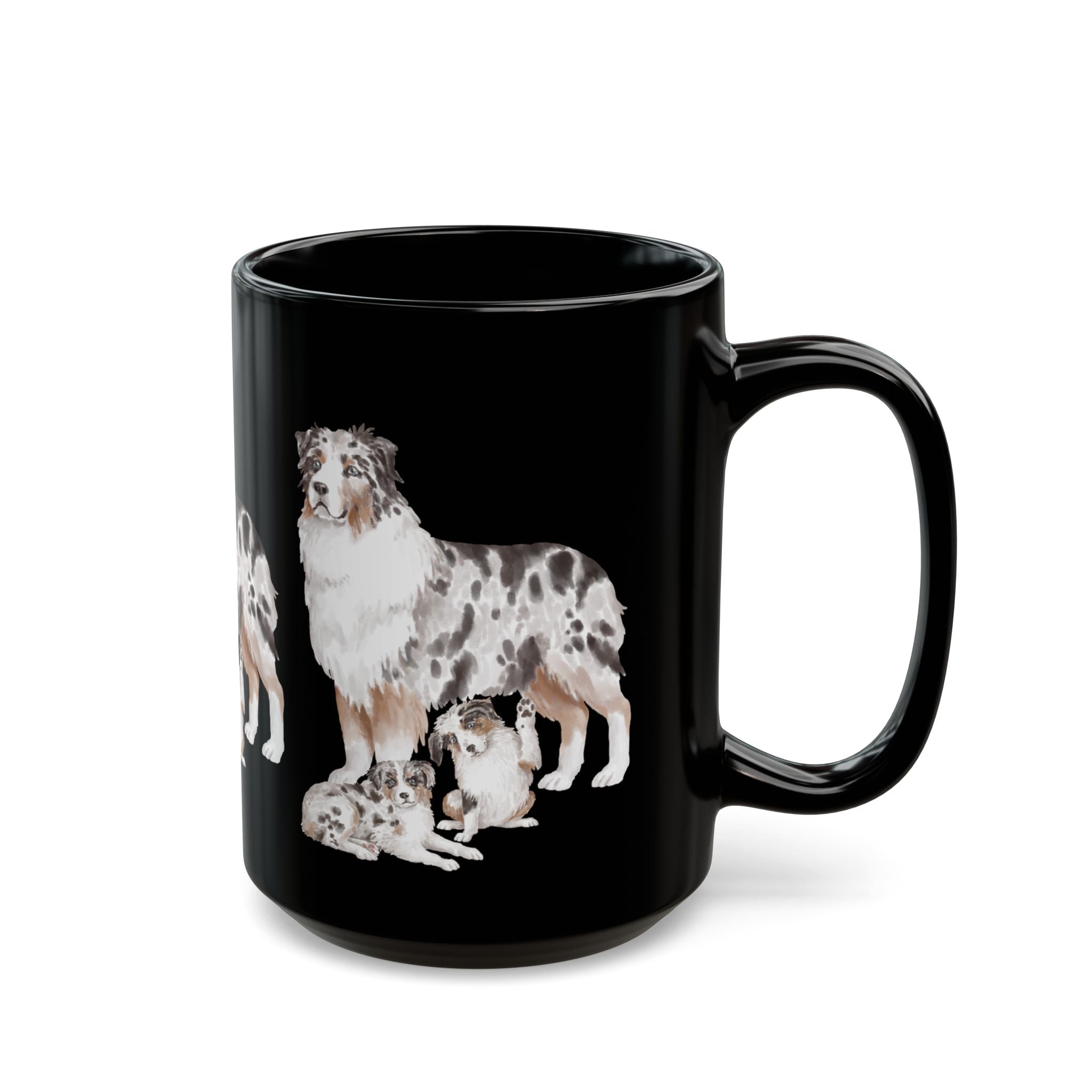 Coffee Mug | Blue Merle Australian Shepherd Ceramic Mug 11oz & 15oz