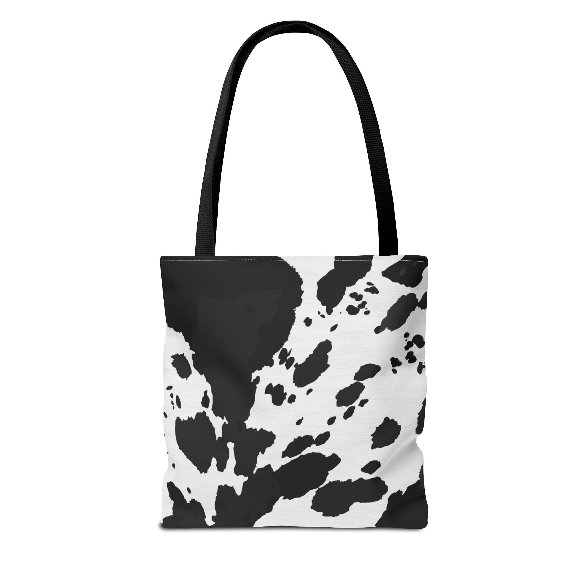 Tote Bag | Black & White Cow Print Patterned Shoulder Tote