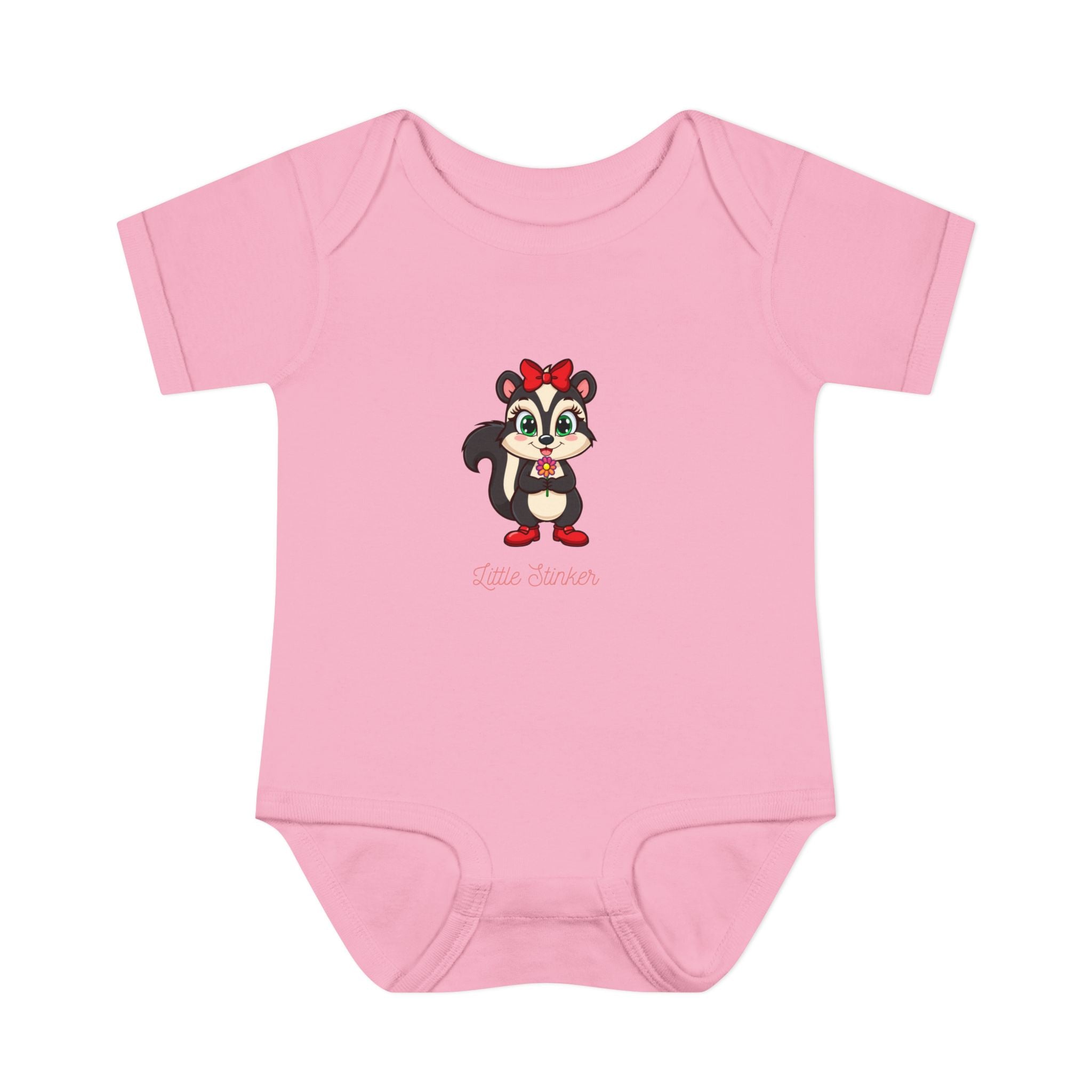 Baby Bodysuit | Cute Skunk Cartoon 'Little Stinker' Graphic Infant Onesie