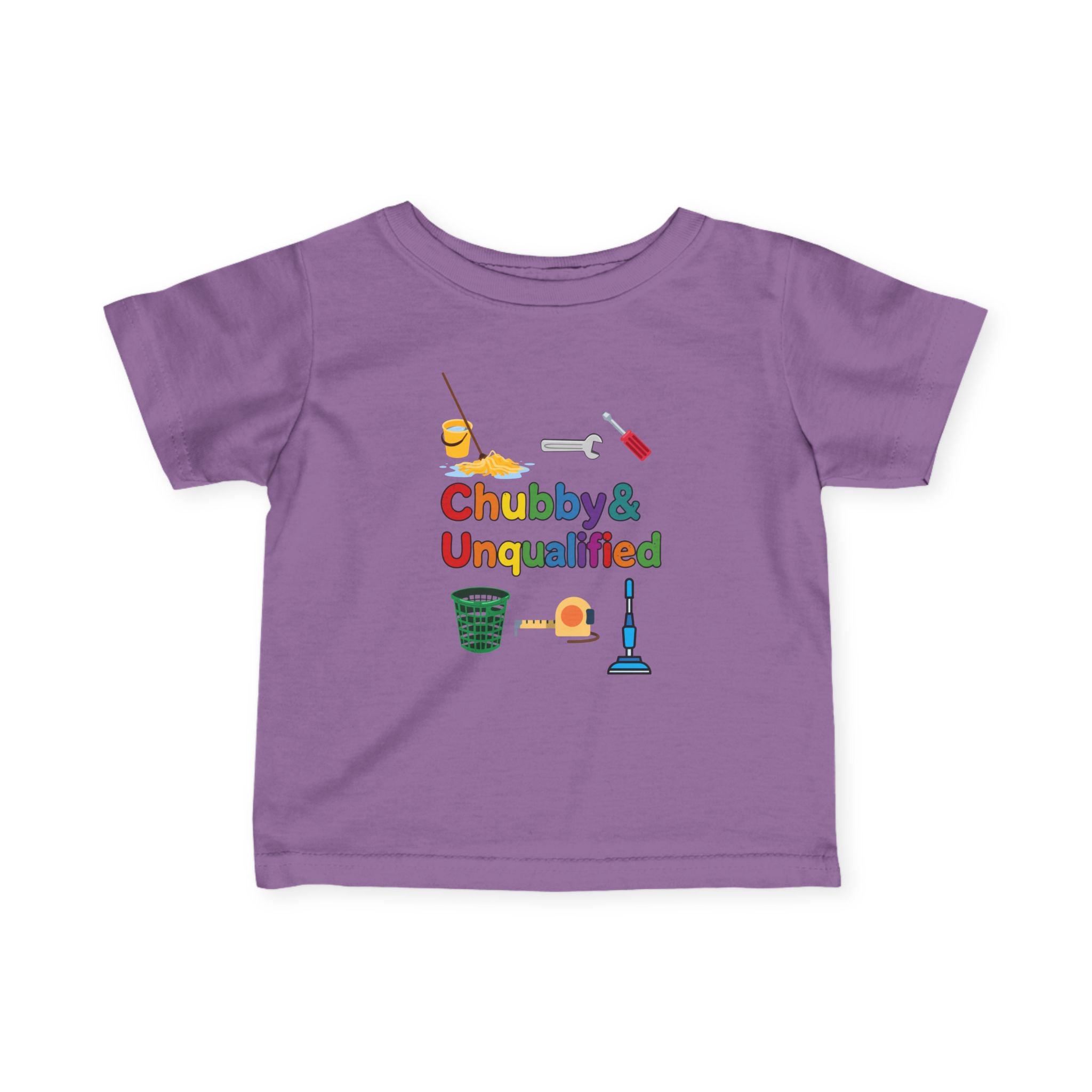 Infant Tee | "Chubby & Unqualified" Colorful and Funny Baby T Shirt