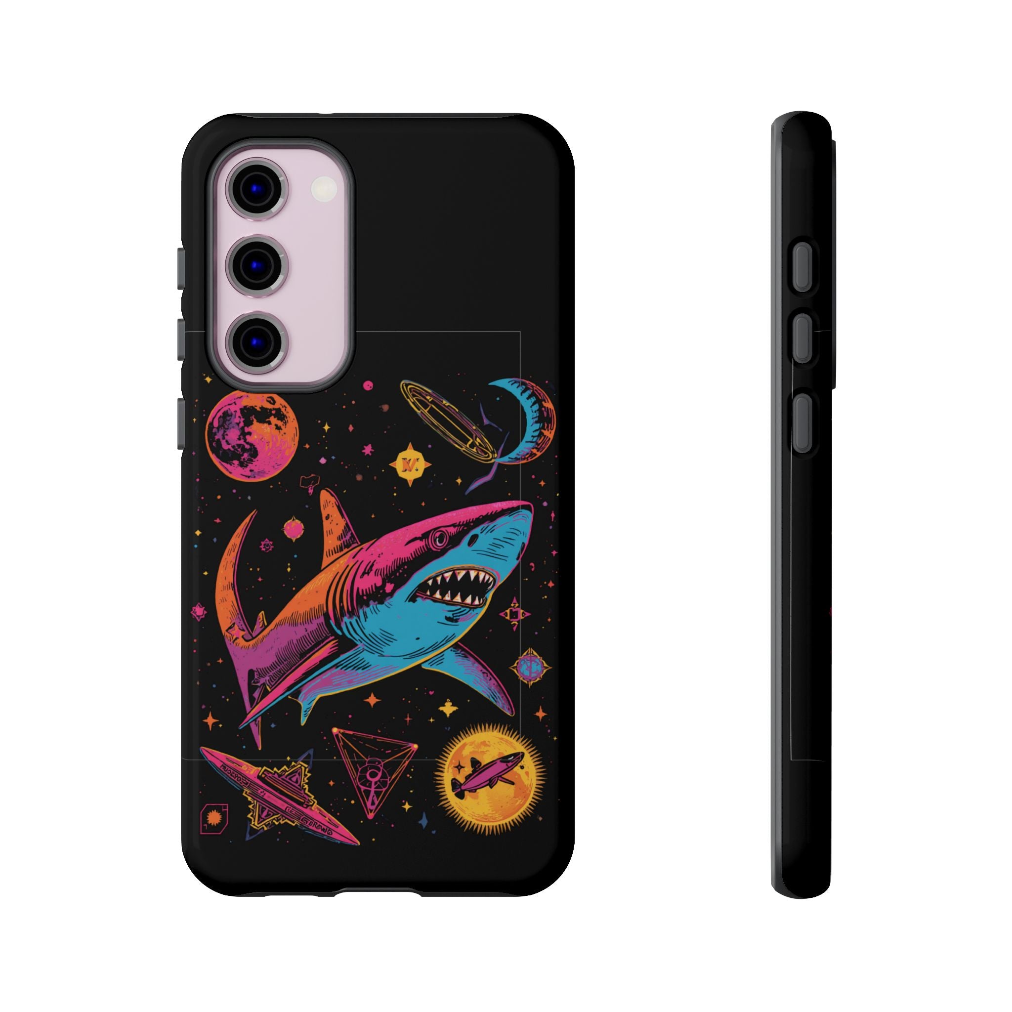 Phone Cases | Neon Space Shark Case