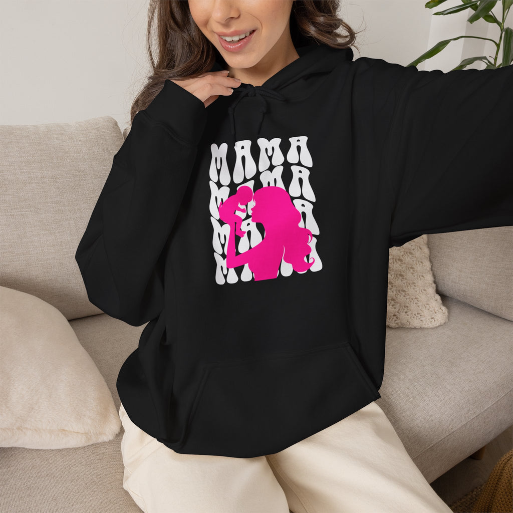 Hoodie | 'Mama' & Silhouette Pink Graphic