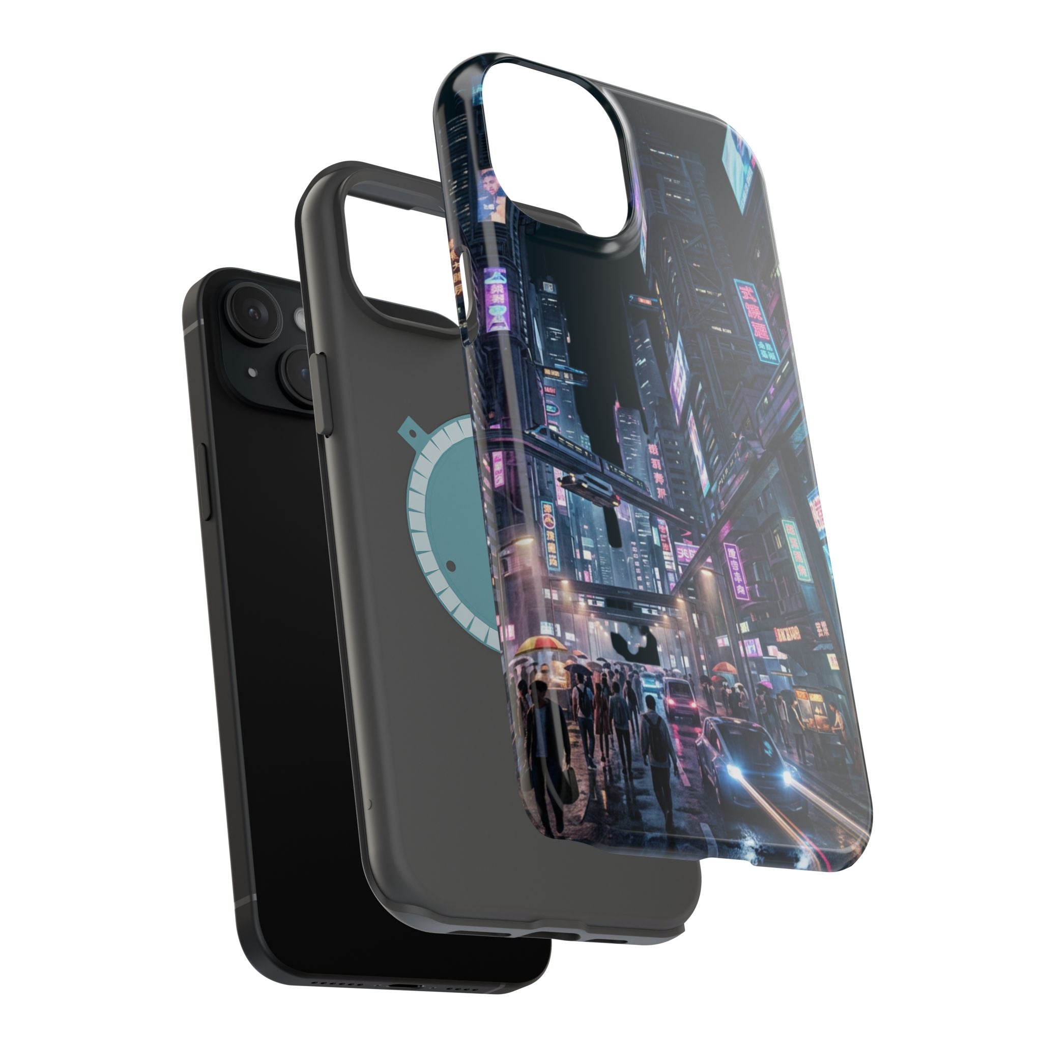 Phone Case | Cyberpunk City Magnetic Impact-Resistant Phone Cover