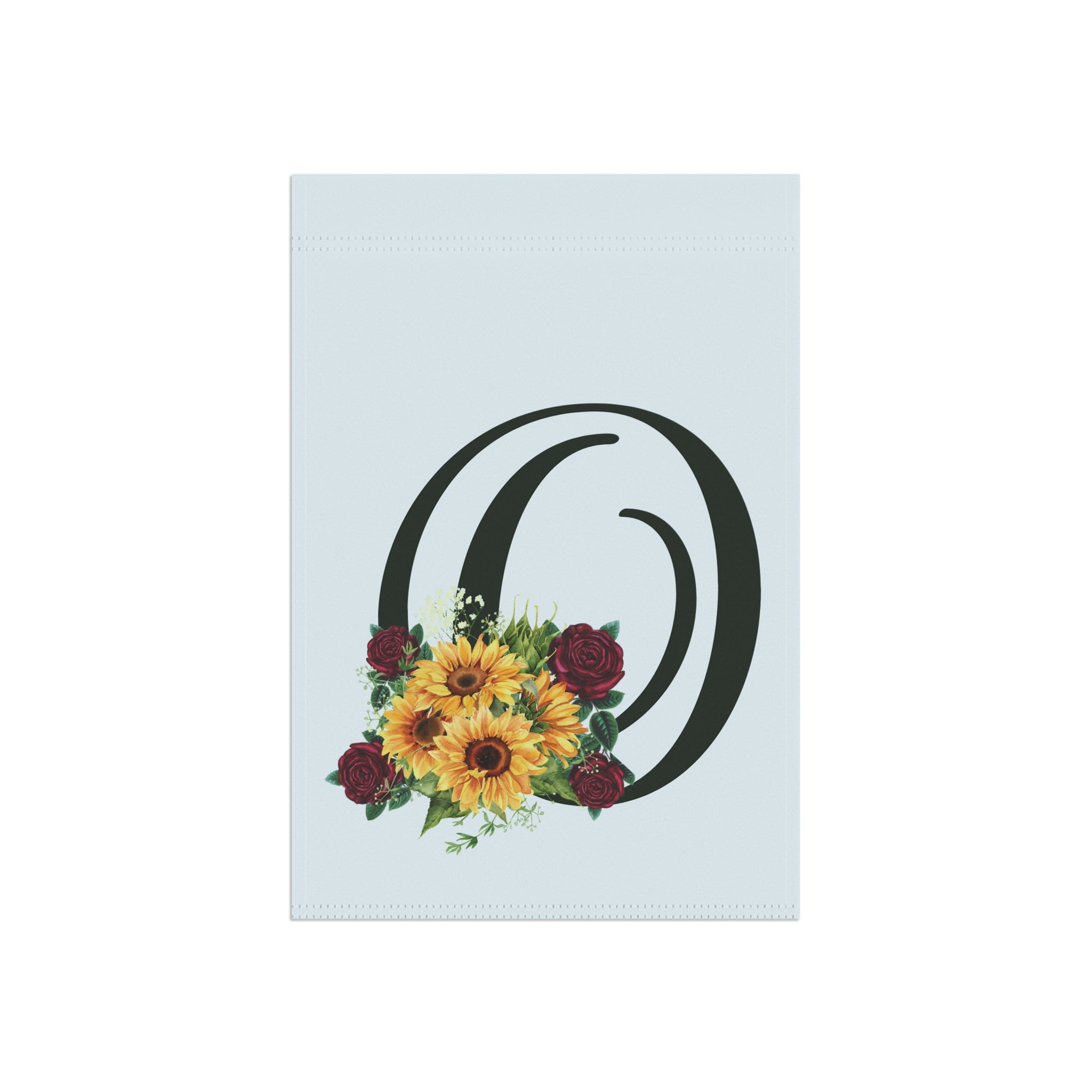 Home & Garden Banner | 'O' Monogram Sunflower & Rose Flag