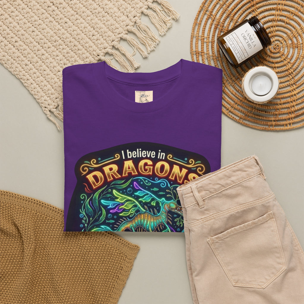 T-Shirt | 'I Believe in Dragons' Colorful Graphic Tee