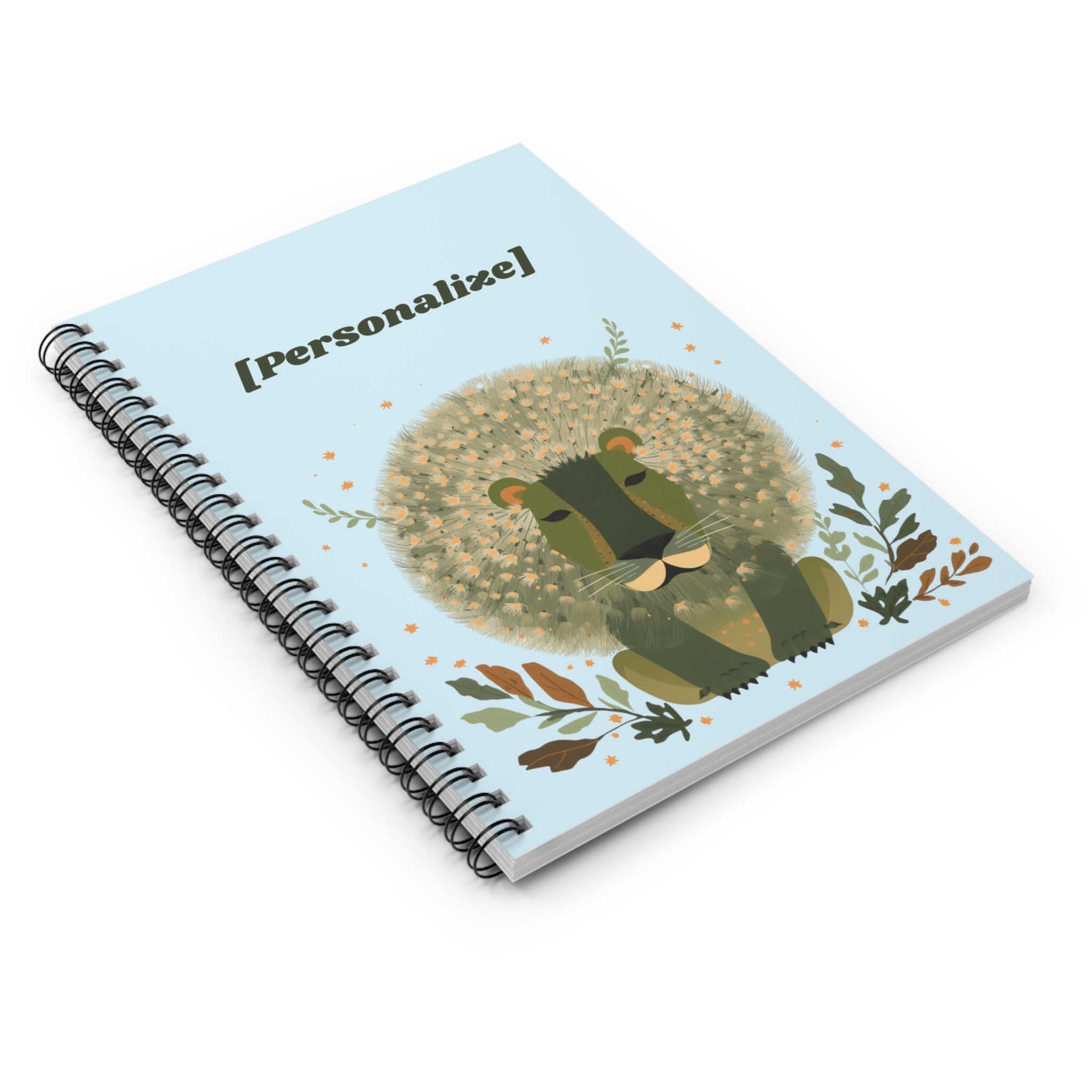 Journal | Customizable Dandelion Mane Lion Spiral Notebook