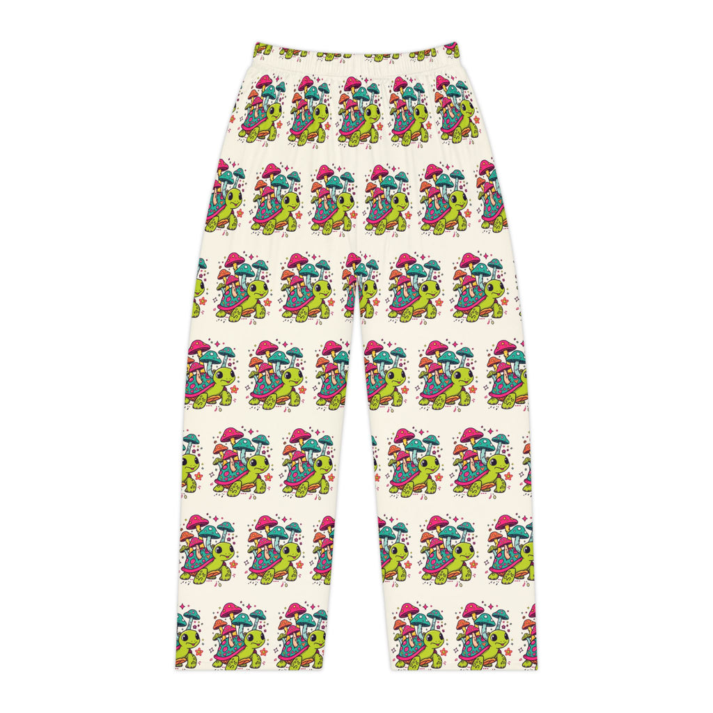 Pajama Pants | All-Over Print Colorful Mushroom Turtle Pattern