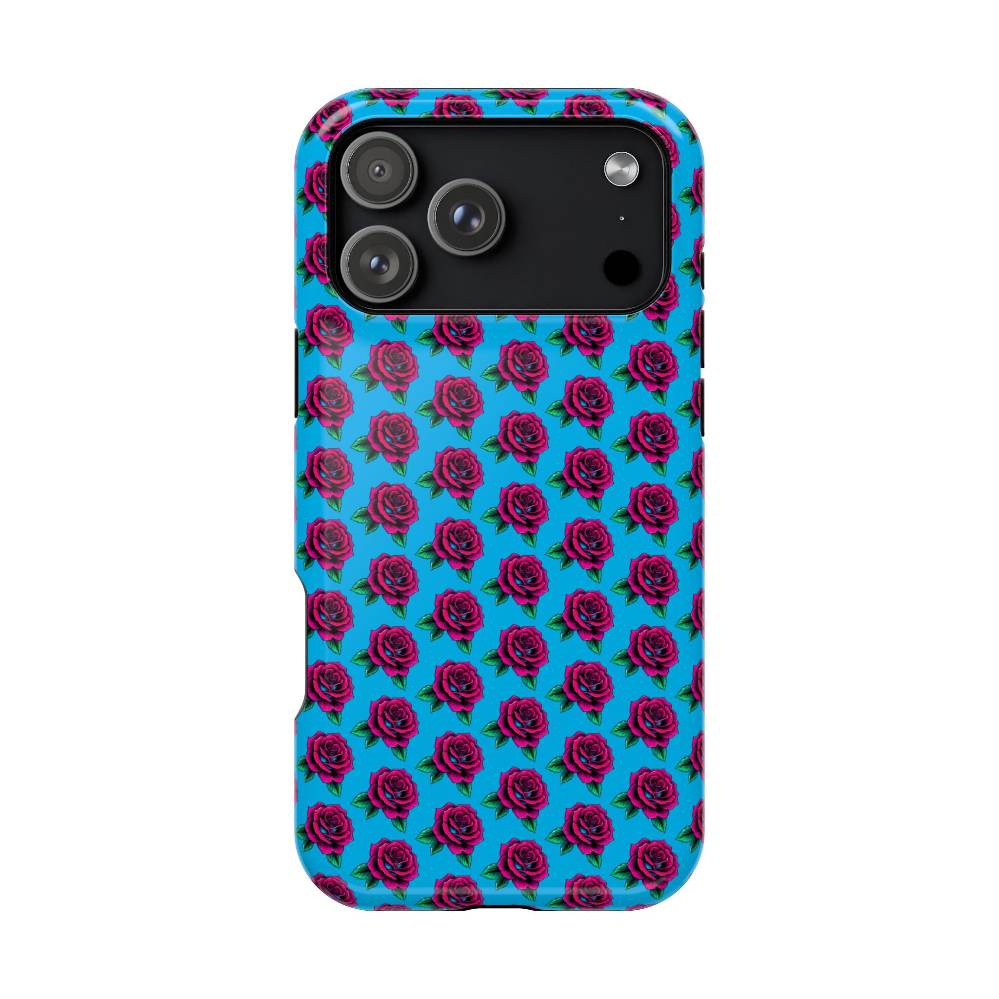 Phone Cases | Bright Rose Pattern Magnetic Impact-Resistant Case