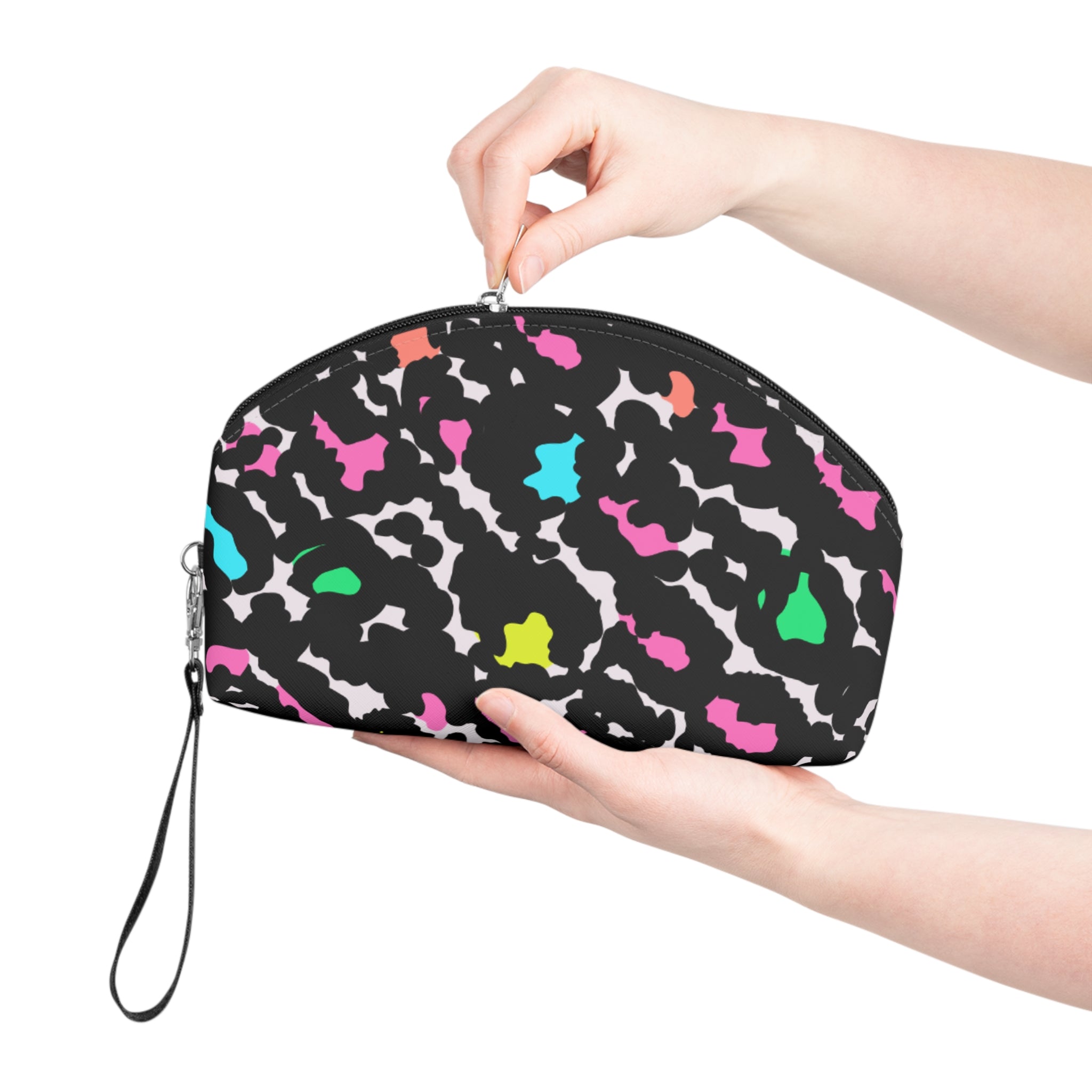 Cosmetic Pouch | Colorful Leopard Print Makeup Bag