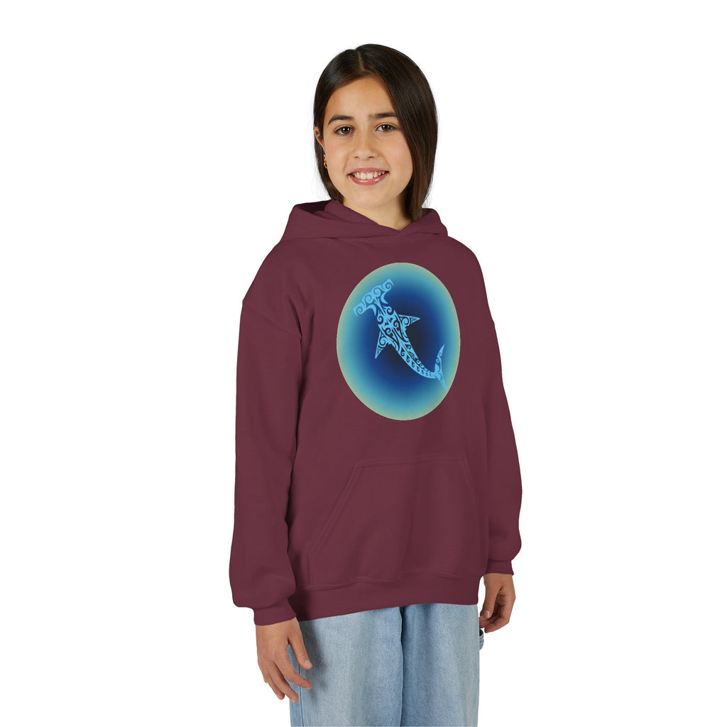 Tribal Hammerhead Youth Hoodie