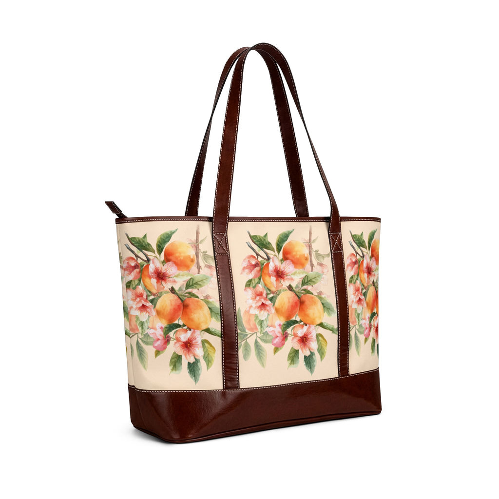 Handbag | Peach Blossom Watercolor Shoulder Bag