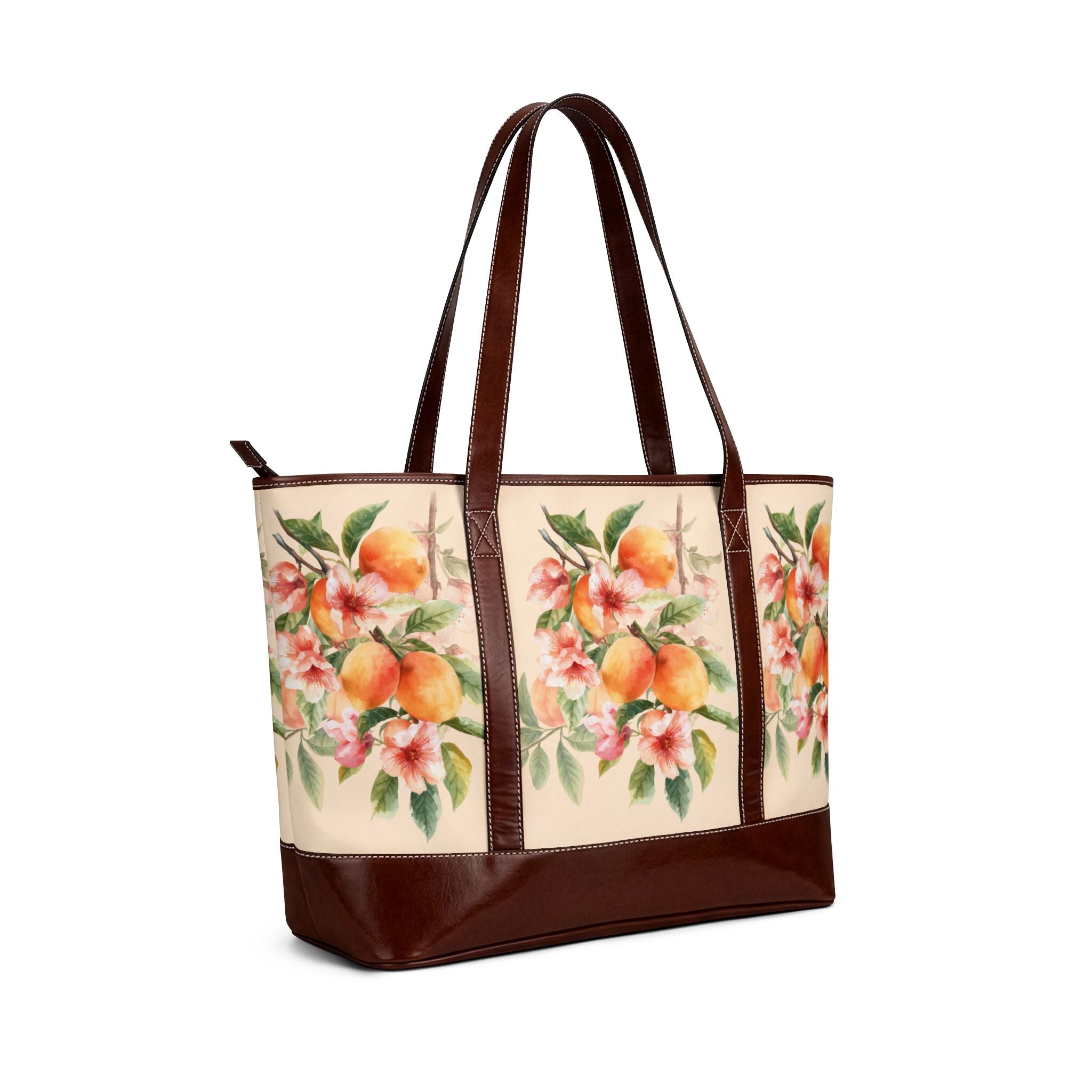 Handbag | Peach Blossom Watercolor Shoulder Bag