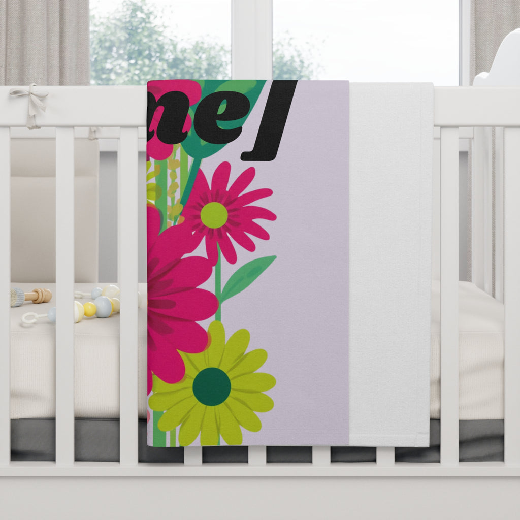 Baby Blanket | Colorful Floral & Soft Fleece Personalized Infant Throw