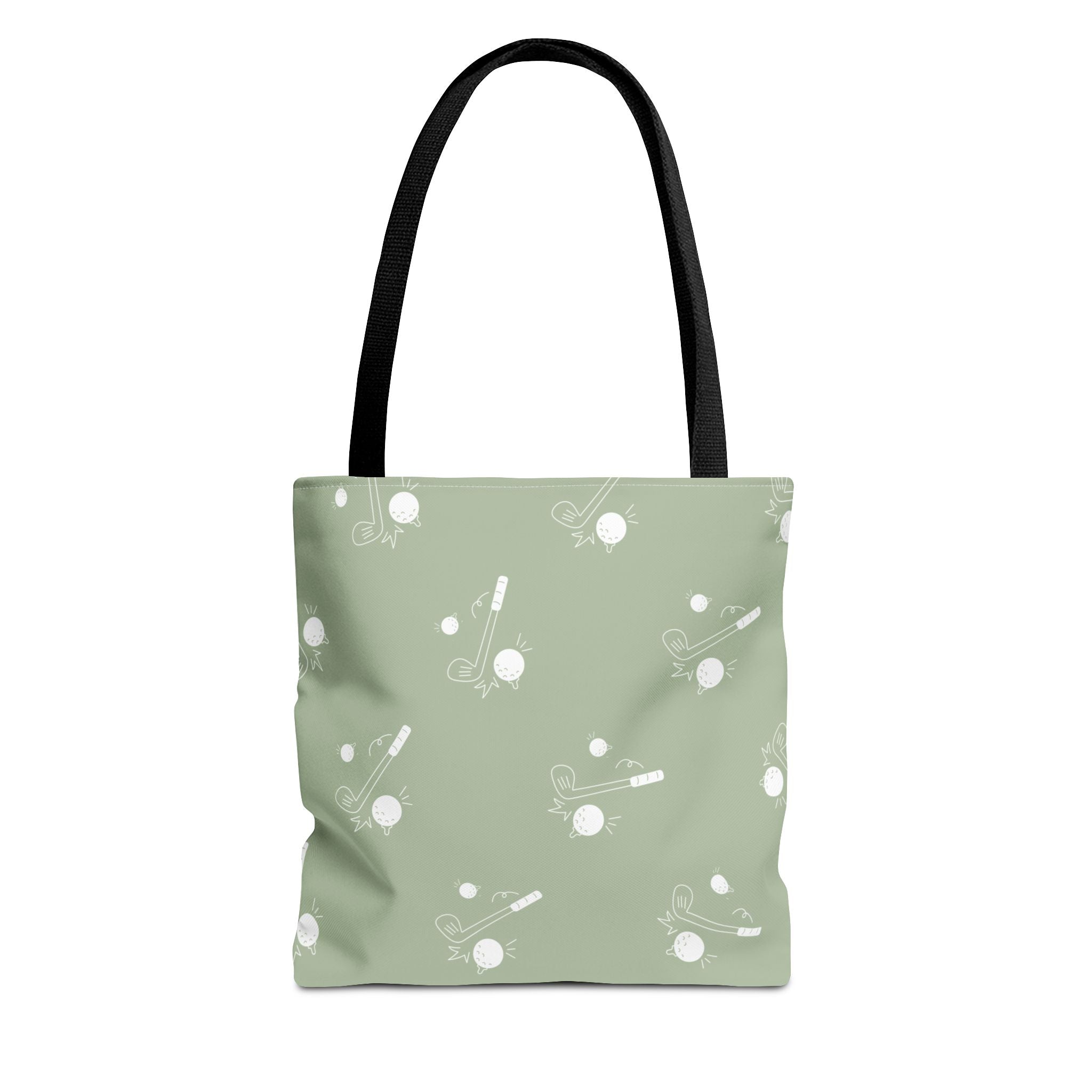 Tote Bag | Sage Green and Golf Pattern Shoulder Bag