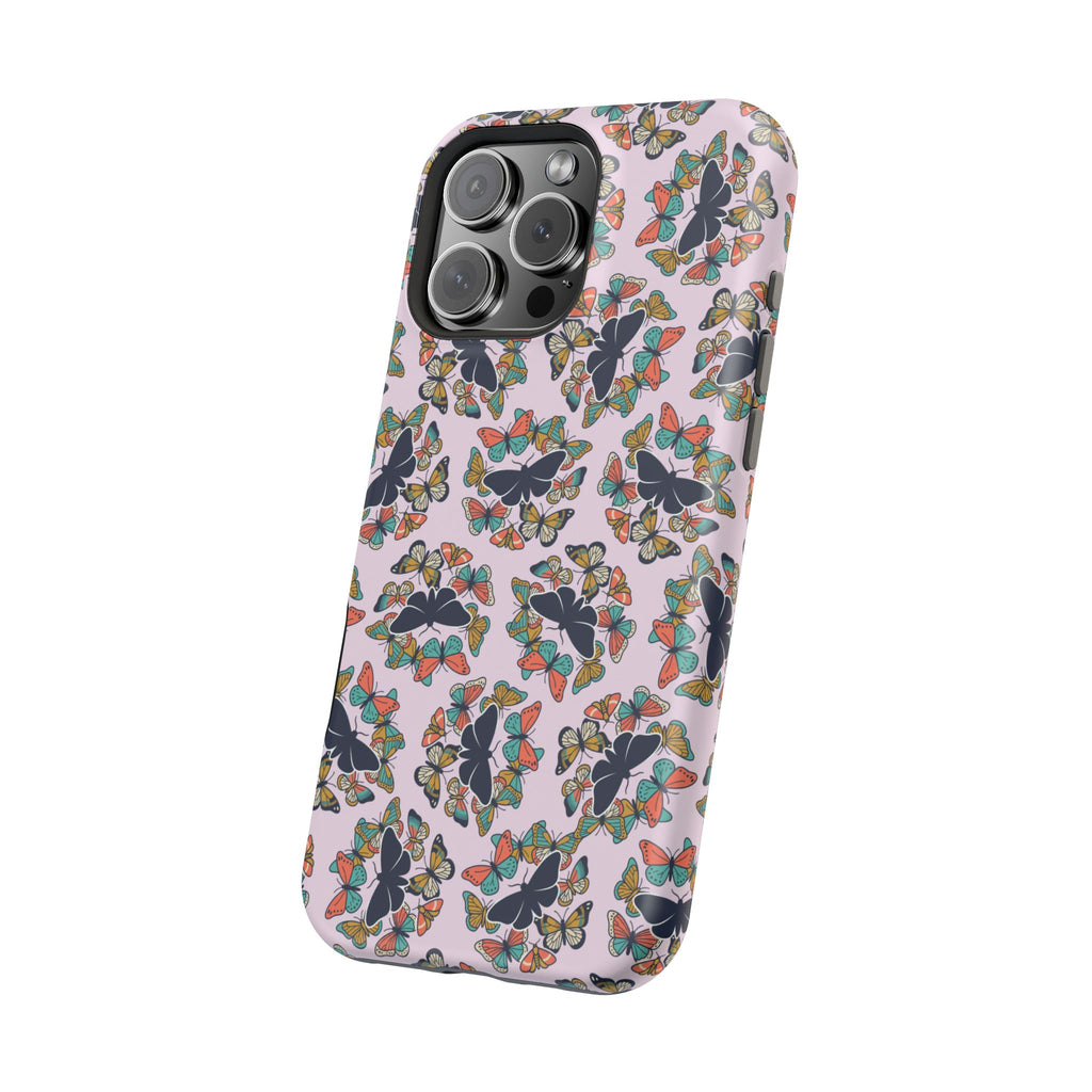 Phone Cases | Pastel Butterflies and Moths Pattern Magnetic Impact-Resistant Case