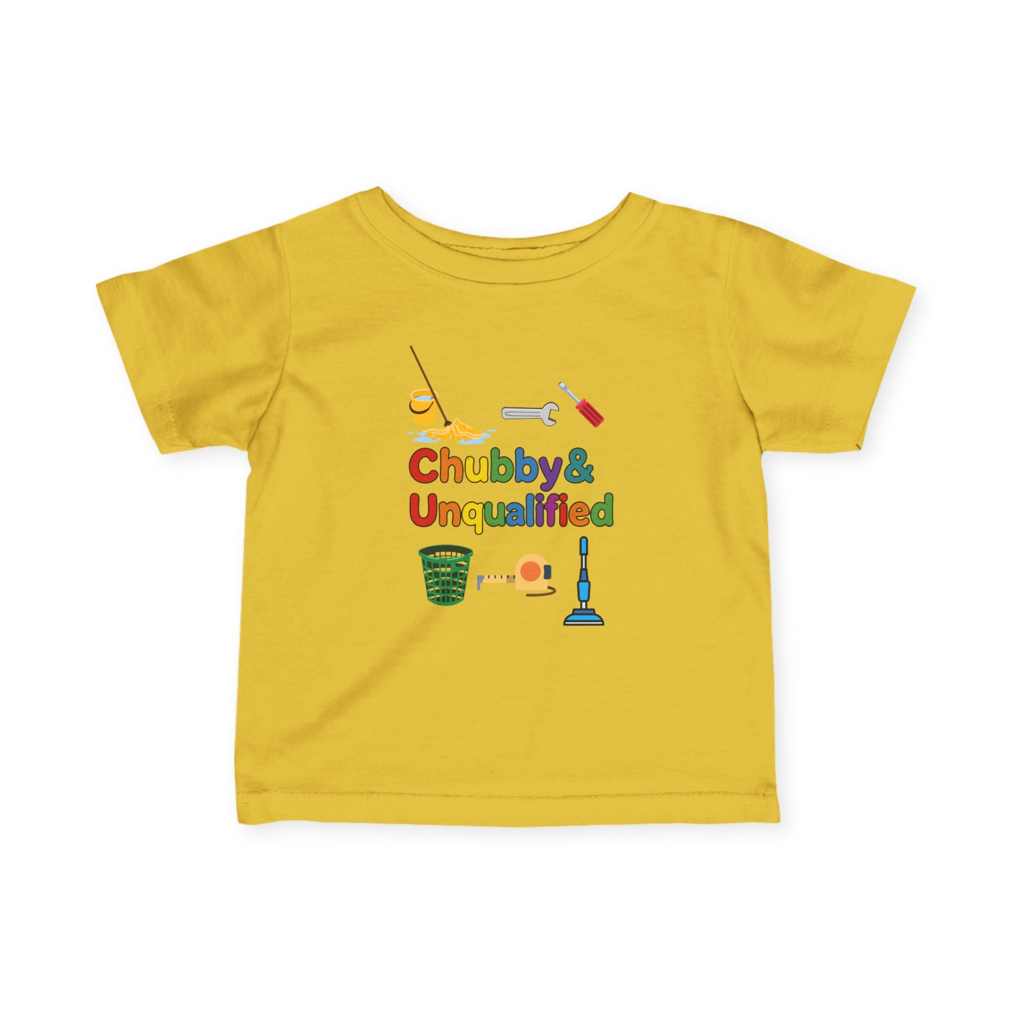 Infant Tee | "Chubby & Unqualified" Colorful and Funny Baby T Shirt