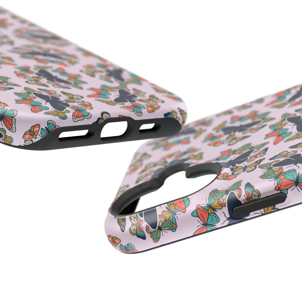 Phone Cases | Pastel Butterflies and Moths Pattern Magnetic Impact-Resistant Case