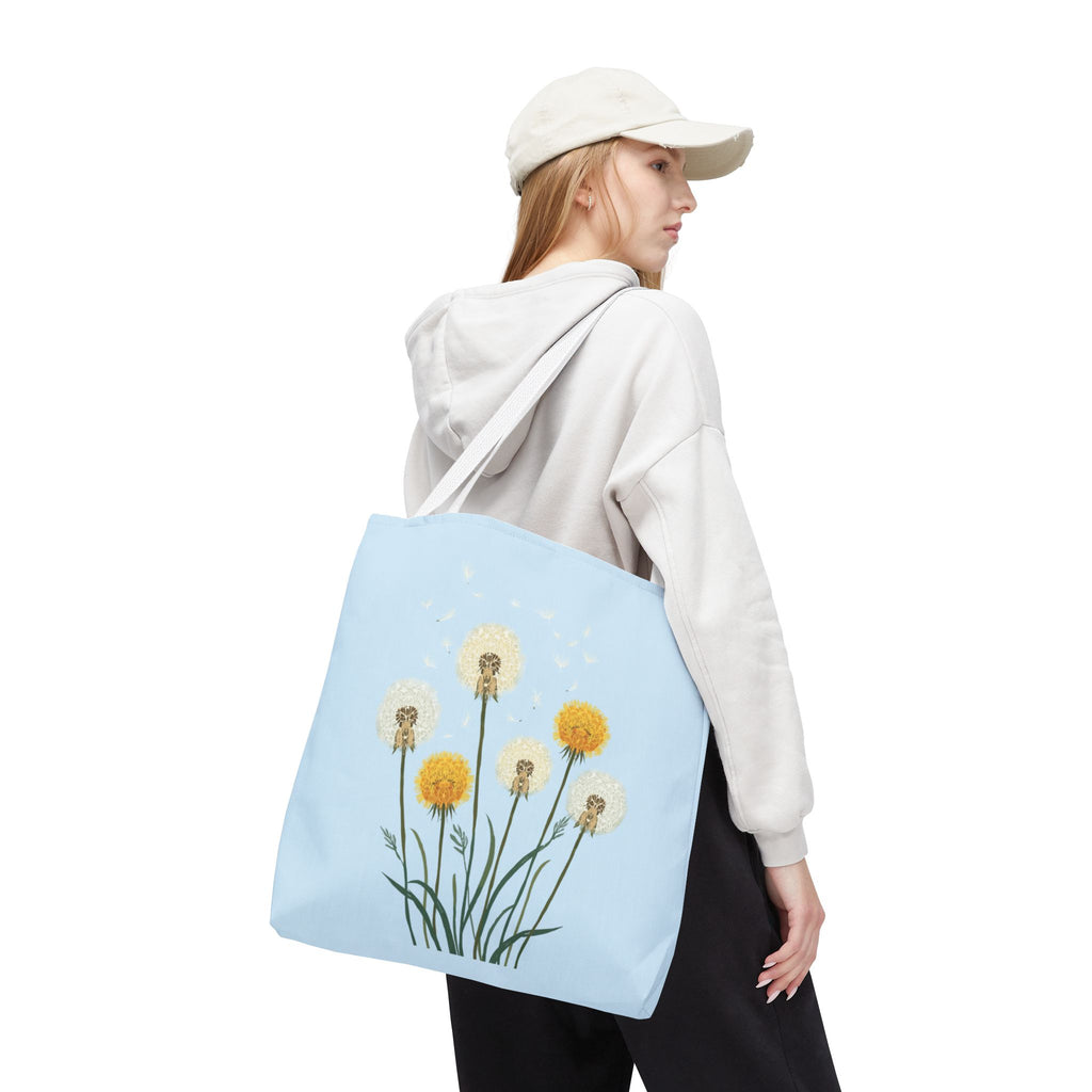Tote Bag | Dandelions on Light Blue Background