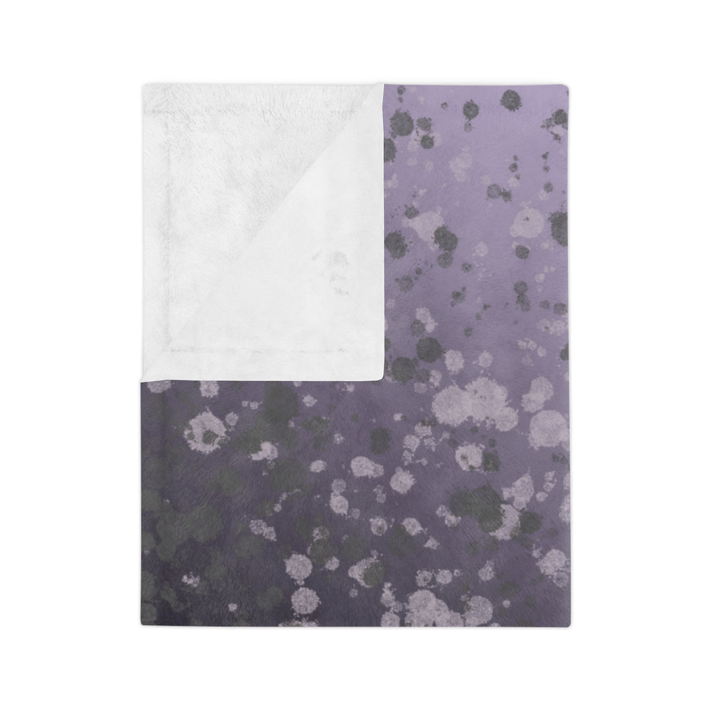 Soft Lavender Splatter Microfiber Throw