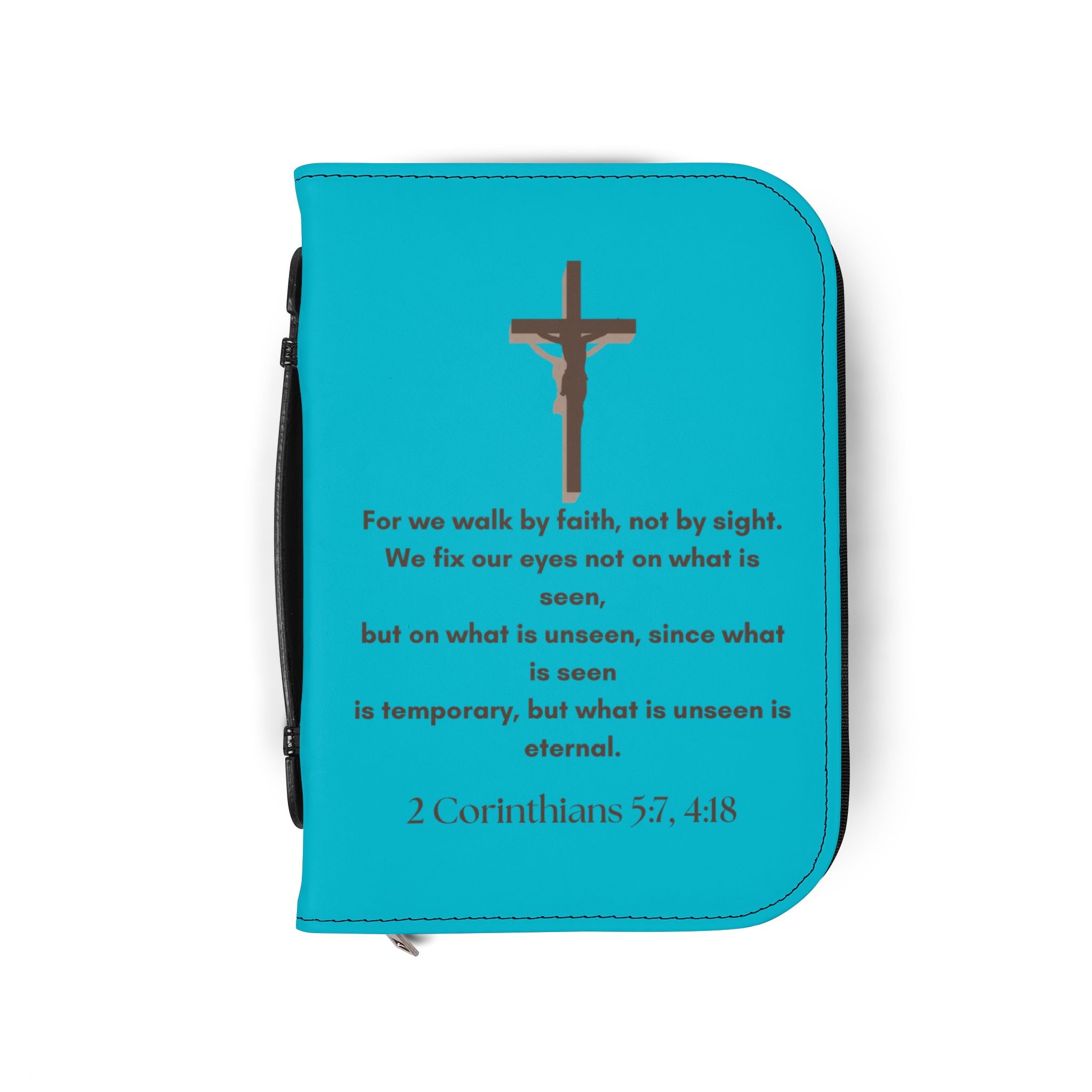 Bible Cover | Zippered Bible Case 2 Corinthians 5:7