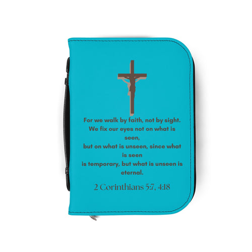 Bible Cover | Zippered Bible Case 2 Corinthians 5:7