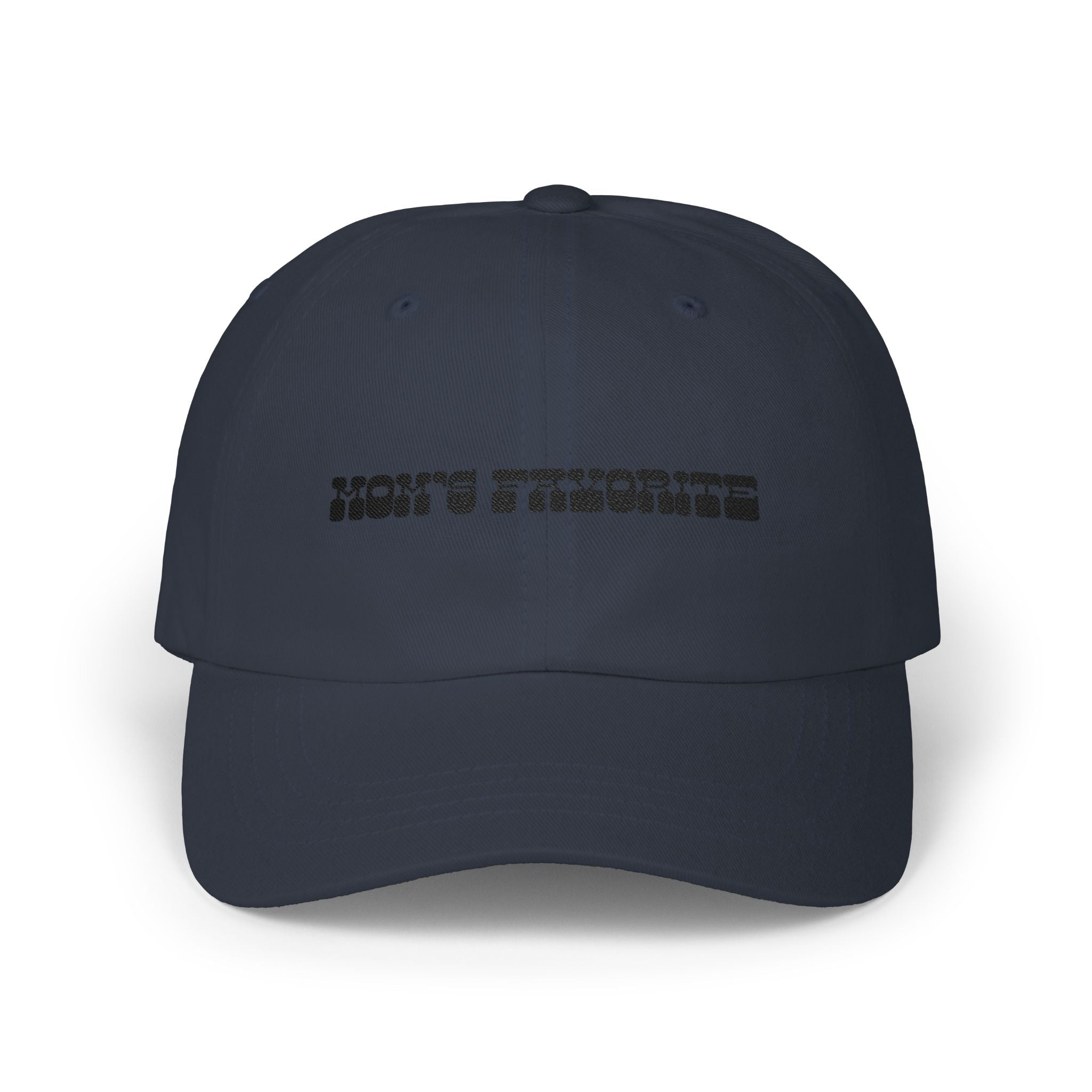 Hat | Dad Cap with Embroidered Text 'Mom's Favorite' Cap