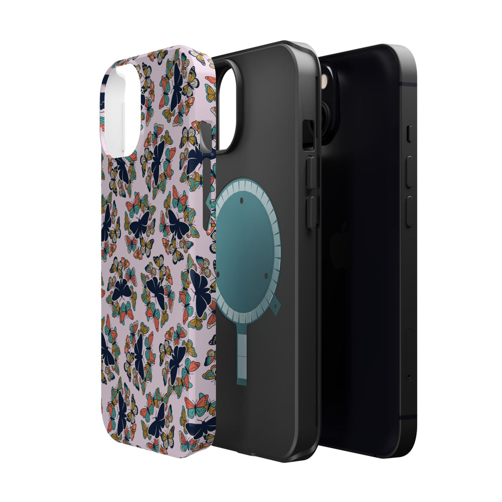 Phone Cases | Pastel Butterflies and Moths Pattern Magnetic Impact-Resistant Case