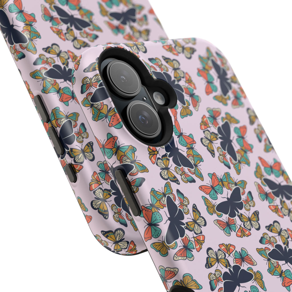 Phone Cases | Pastel Butterflies and Moths Pattern Magnetic Impact-Resistant Case