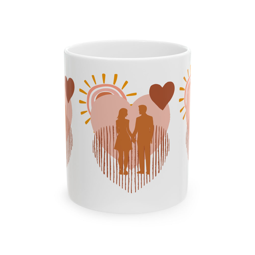 Coffee Mug | Romantic Heart Silhouette Coffee Cup (11oz/15oz)