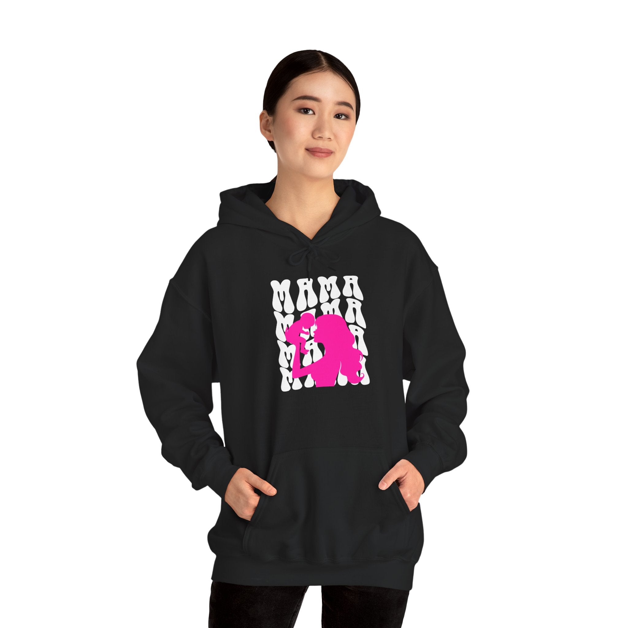 Hoodie | 'Mama' & Silhouette Pink Graphic