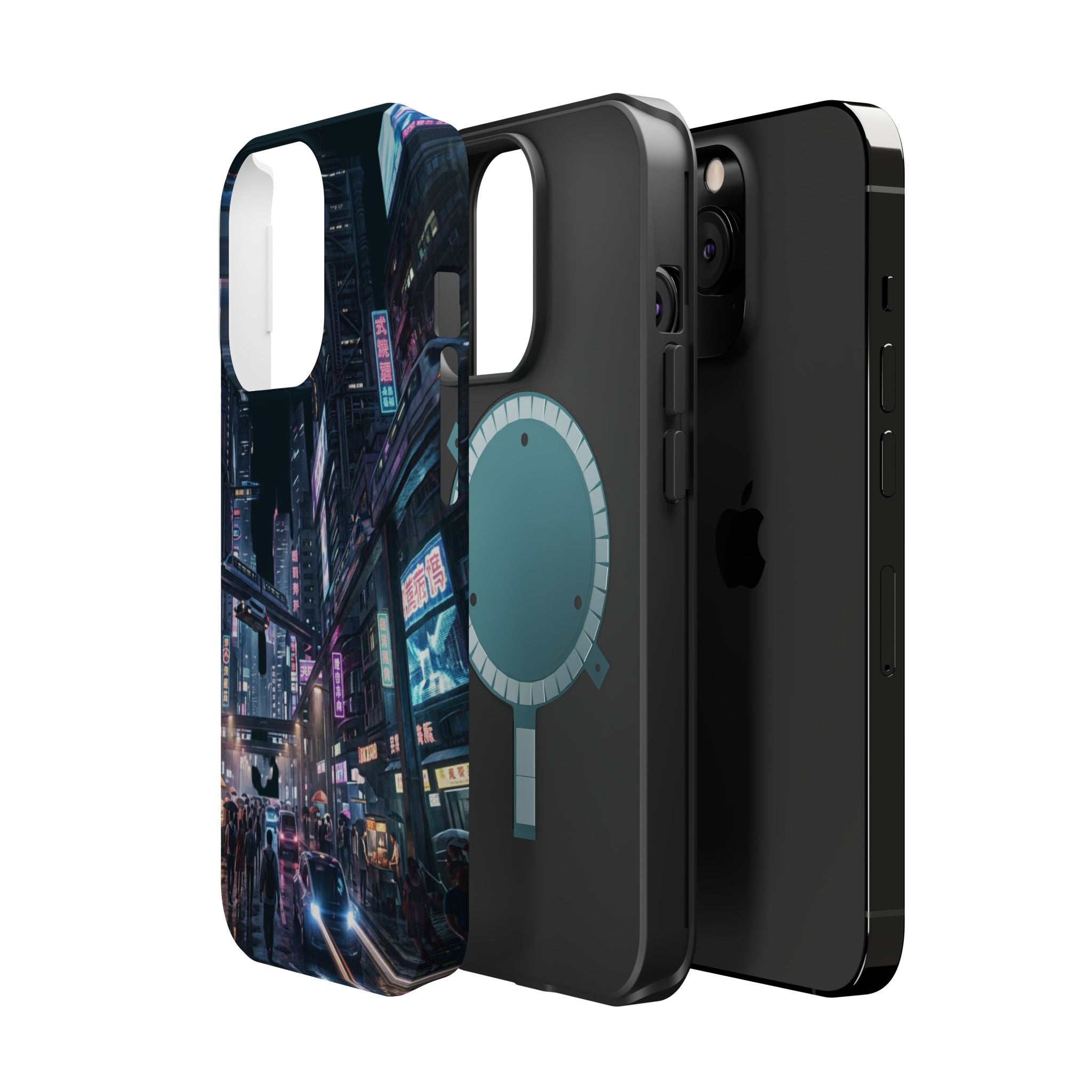 Phone Case | Cyberpunk City Magnetic Impact-Resistant Phone Cover