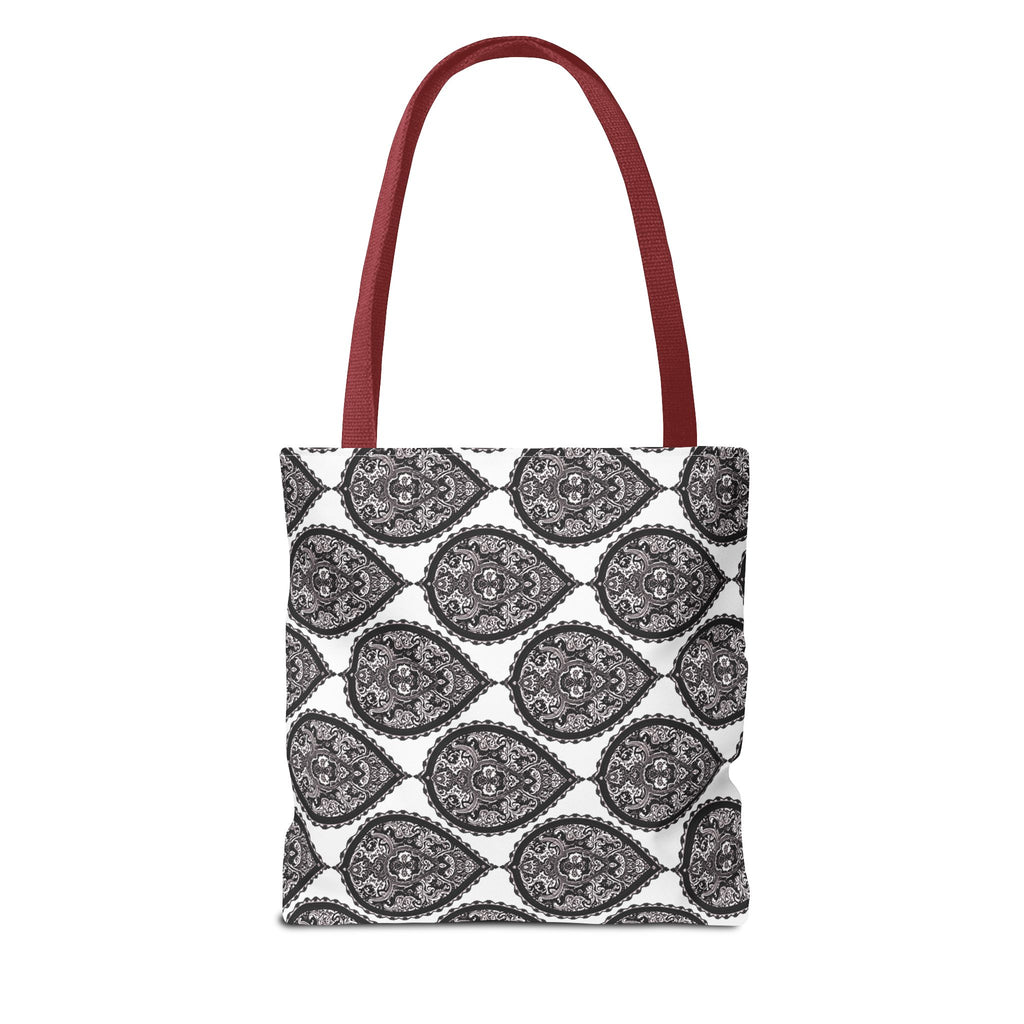 Tote Bag | Black & White Paisley Pattern