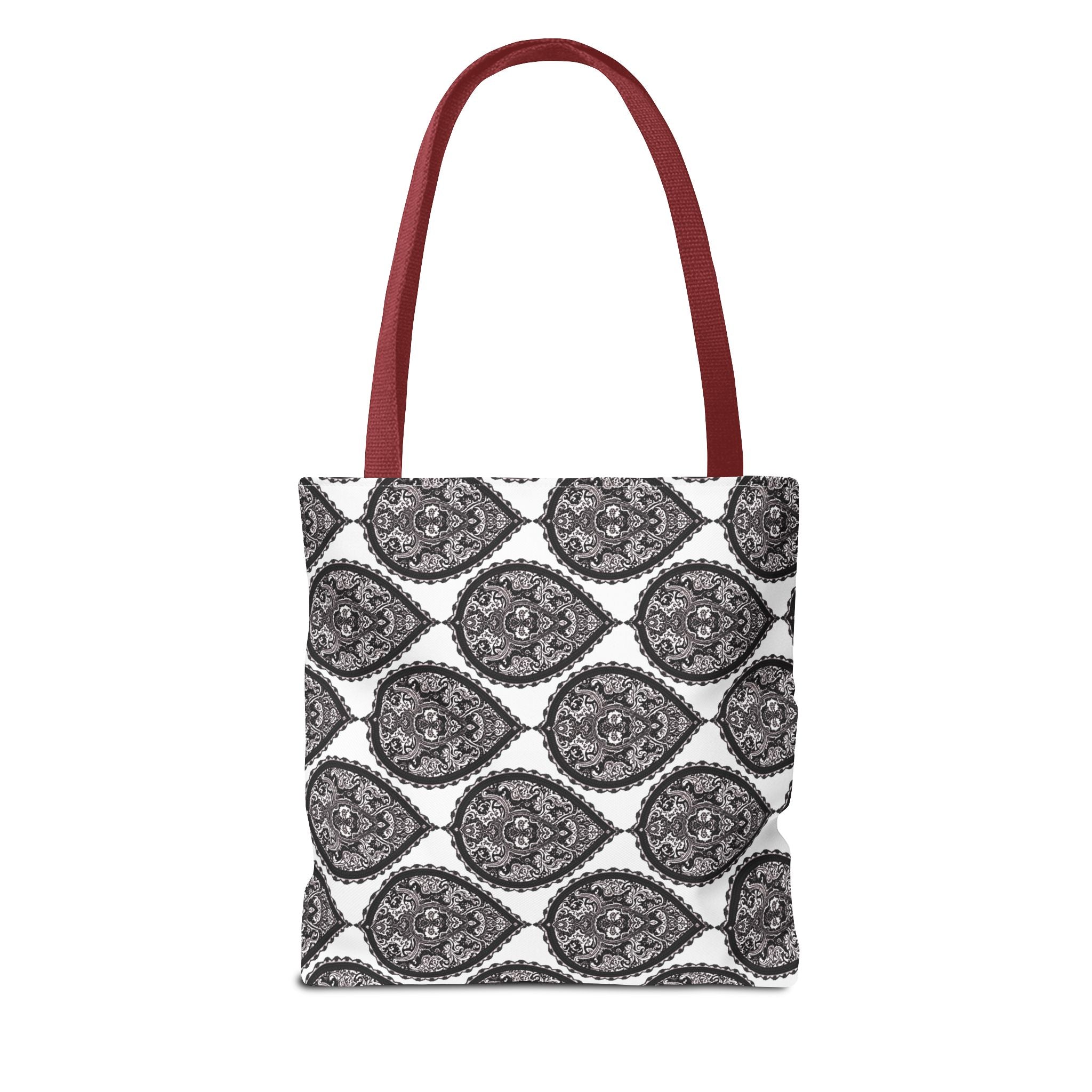 Tote Bag | Black & White Paisley Pattern