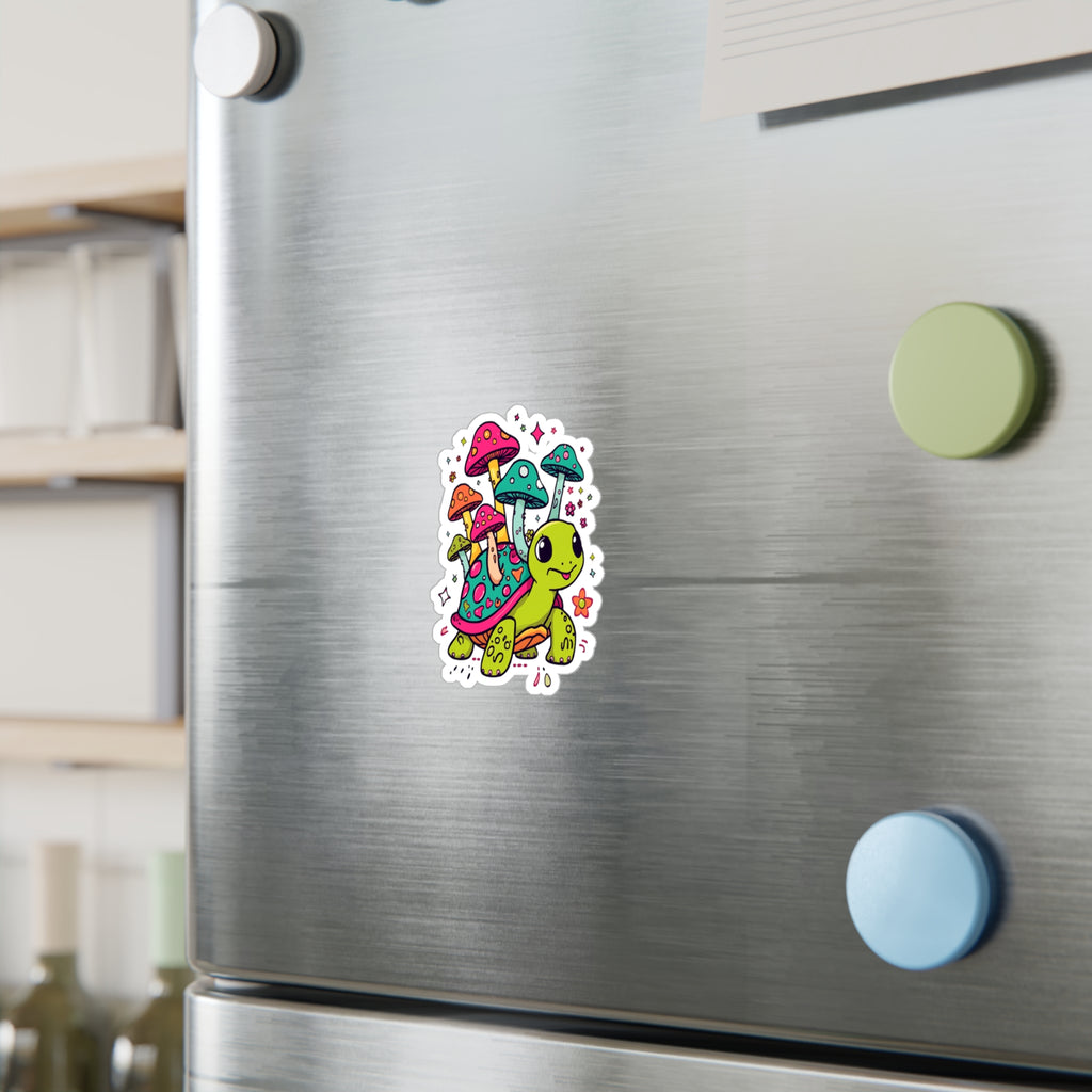 Vinyl Decal | Colorful Cute Mushroom Turtle Kiss-Cut Sticker