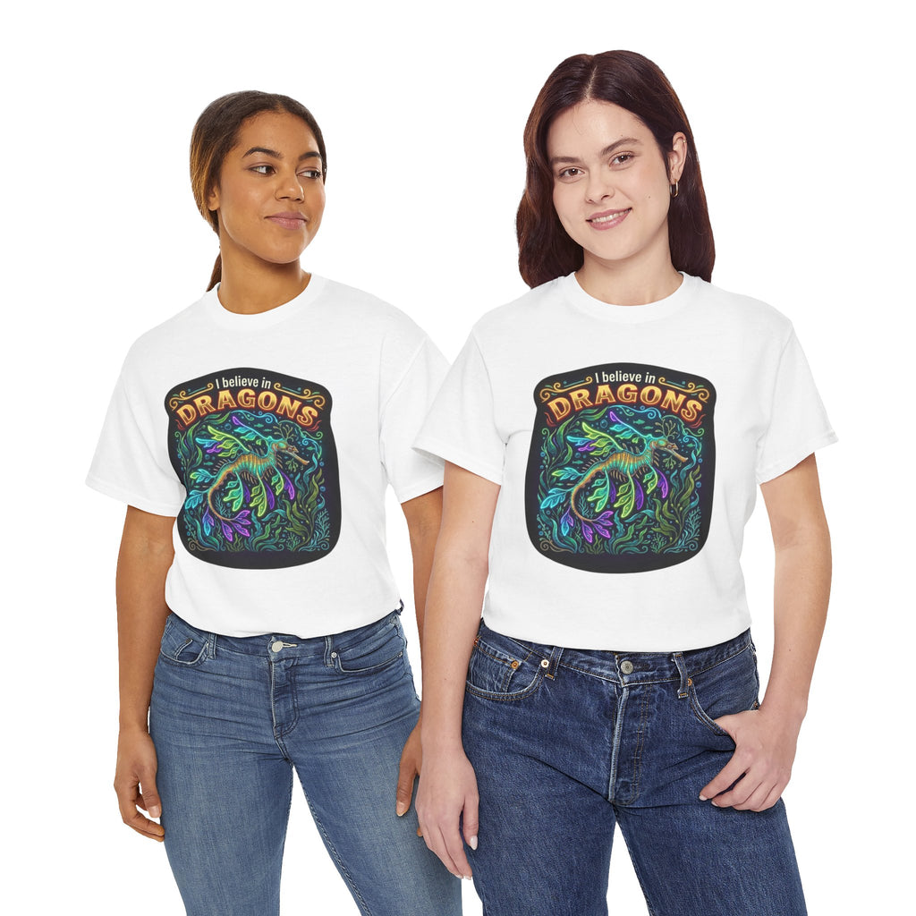 T-Shirt | 'I Believe in Dragons' Colorful Graphic Tee