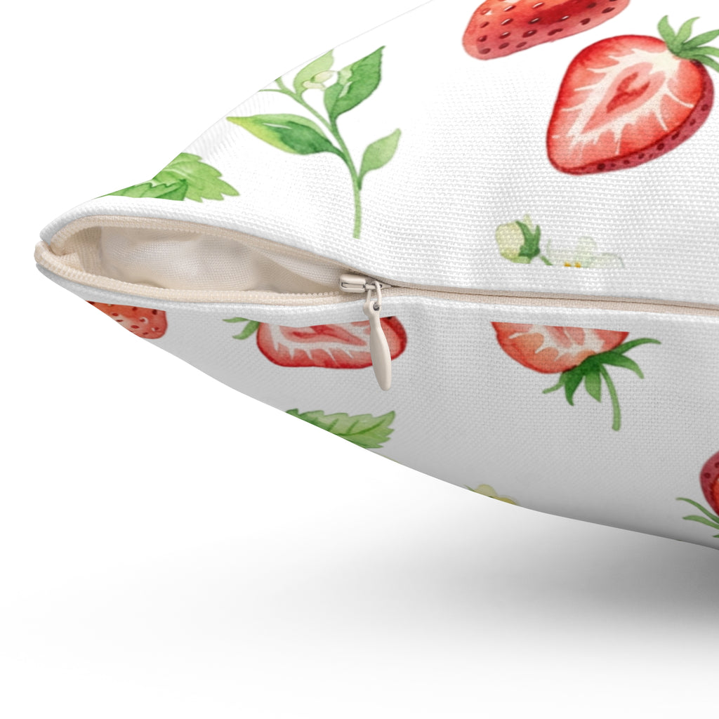 Throw Pillow | Strawberries Pattern Accent Pillow