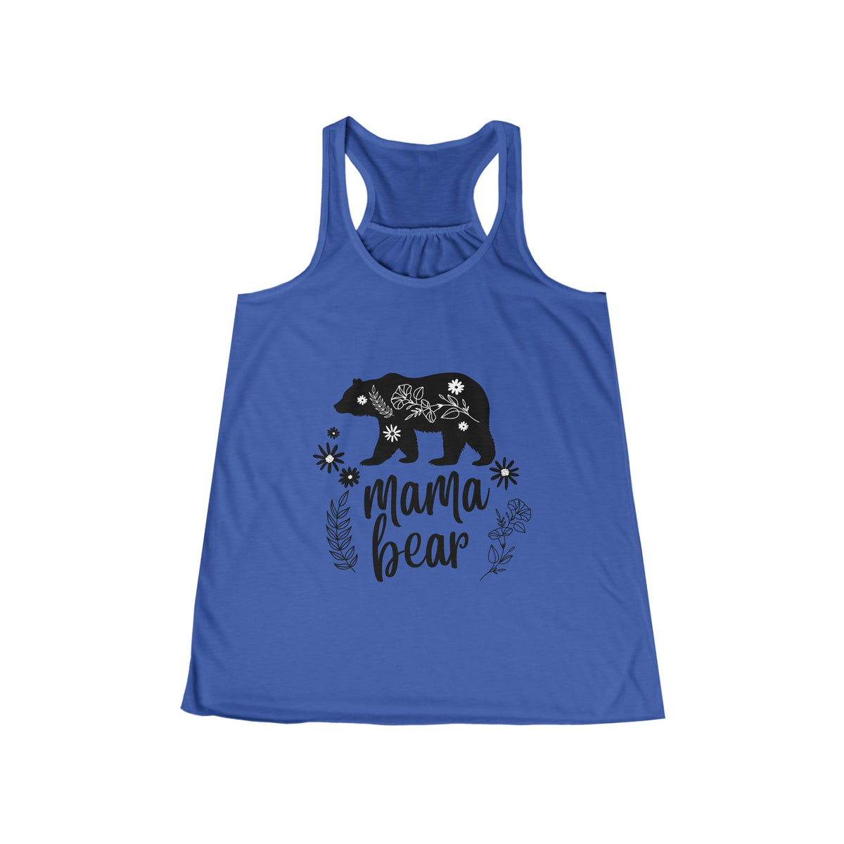 Floral Mama Bear Graphic Racerback Tank Top