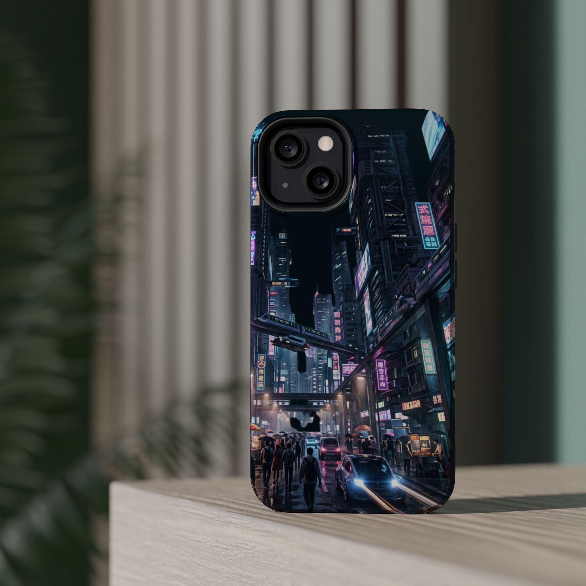 Phone Case | Cyberpunk City Magnetic Impact-Resistant Phone Cover