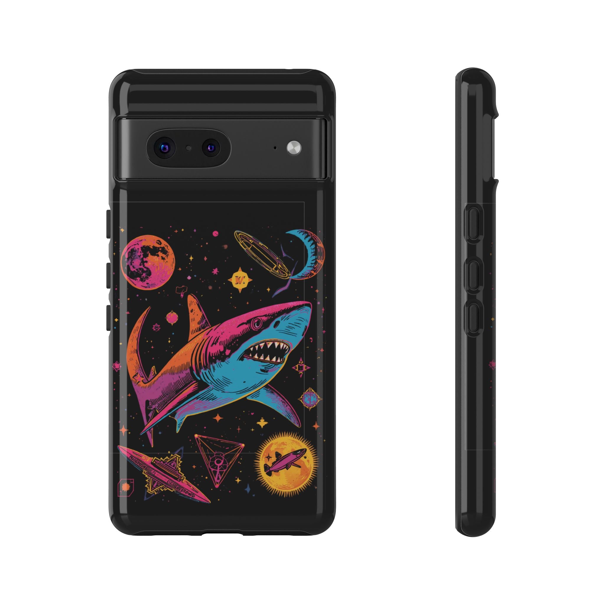 Phone Cases | Neon Space Shark Case