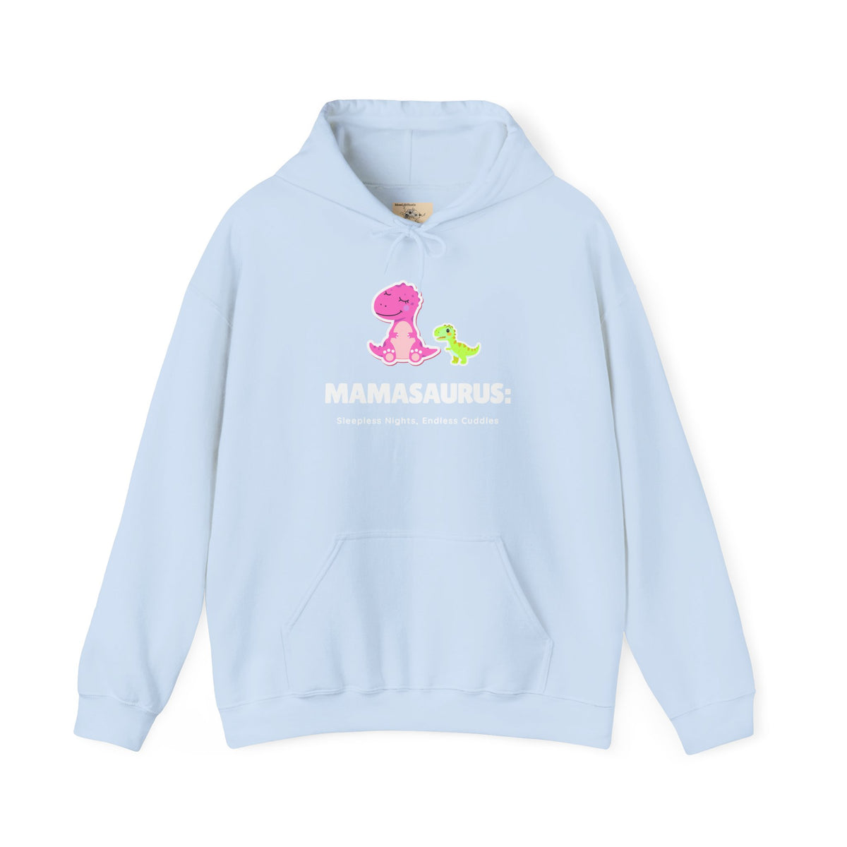 Pink Mama Dino with Baby Hoodie