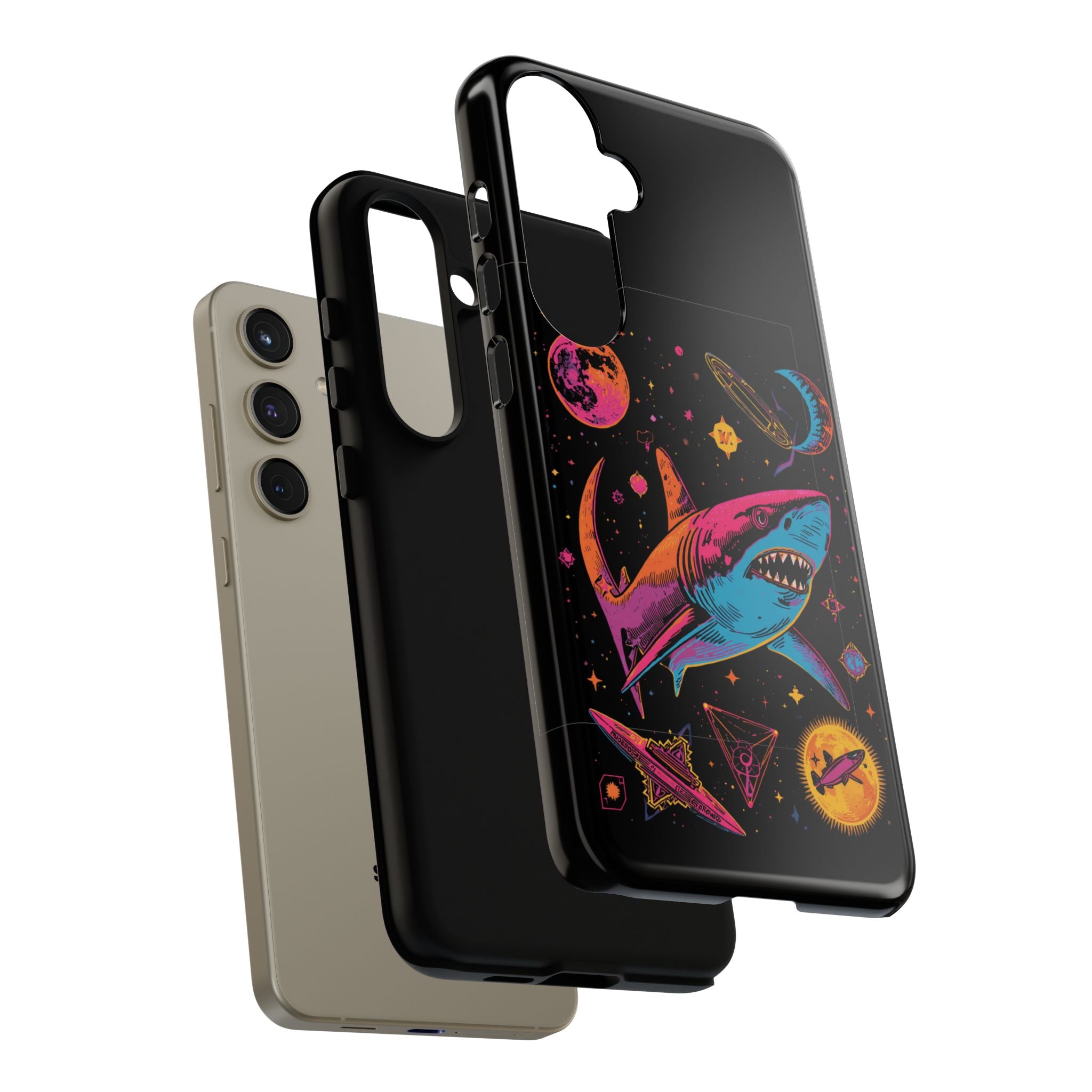 Phone Cases | Neon Space Shark Case