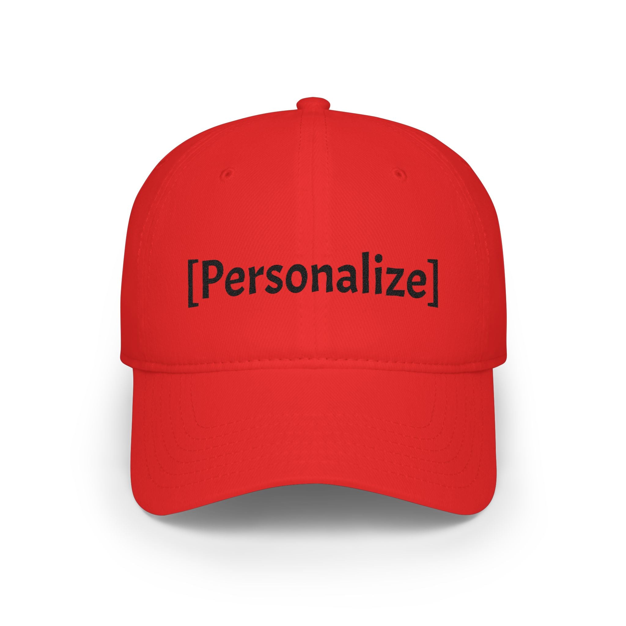 Hat | Personalized Text Embroidered Low Profile Baseball Cap