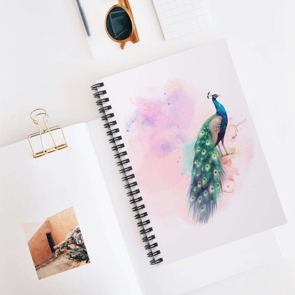 Journal | Peacock Watercolor Spiral Notebook
