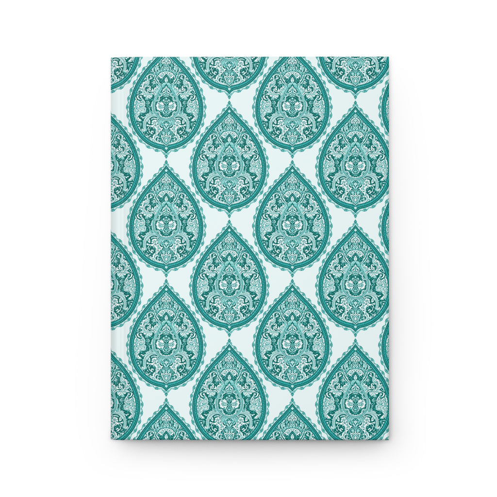 Journal | Decorative Boho Teal Paisley Hardcover  Notebook