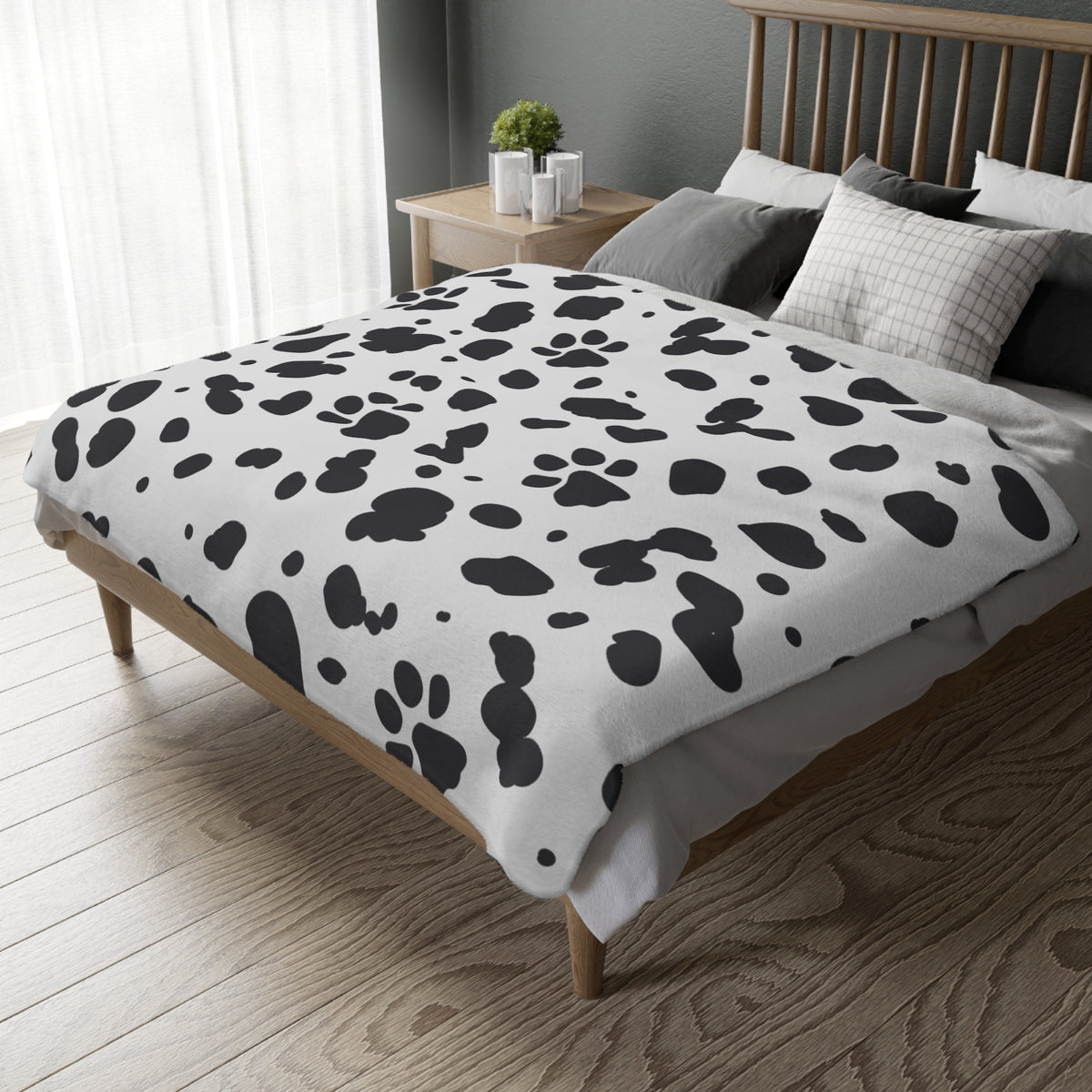 Cozy Spots and Paws Double-Sided Velveteen Throw