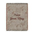 Customizable Woven Floral Throw