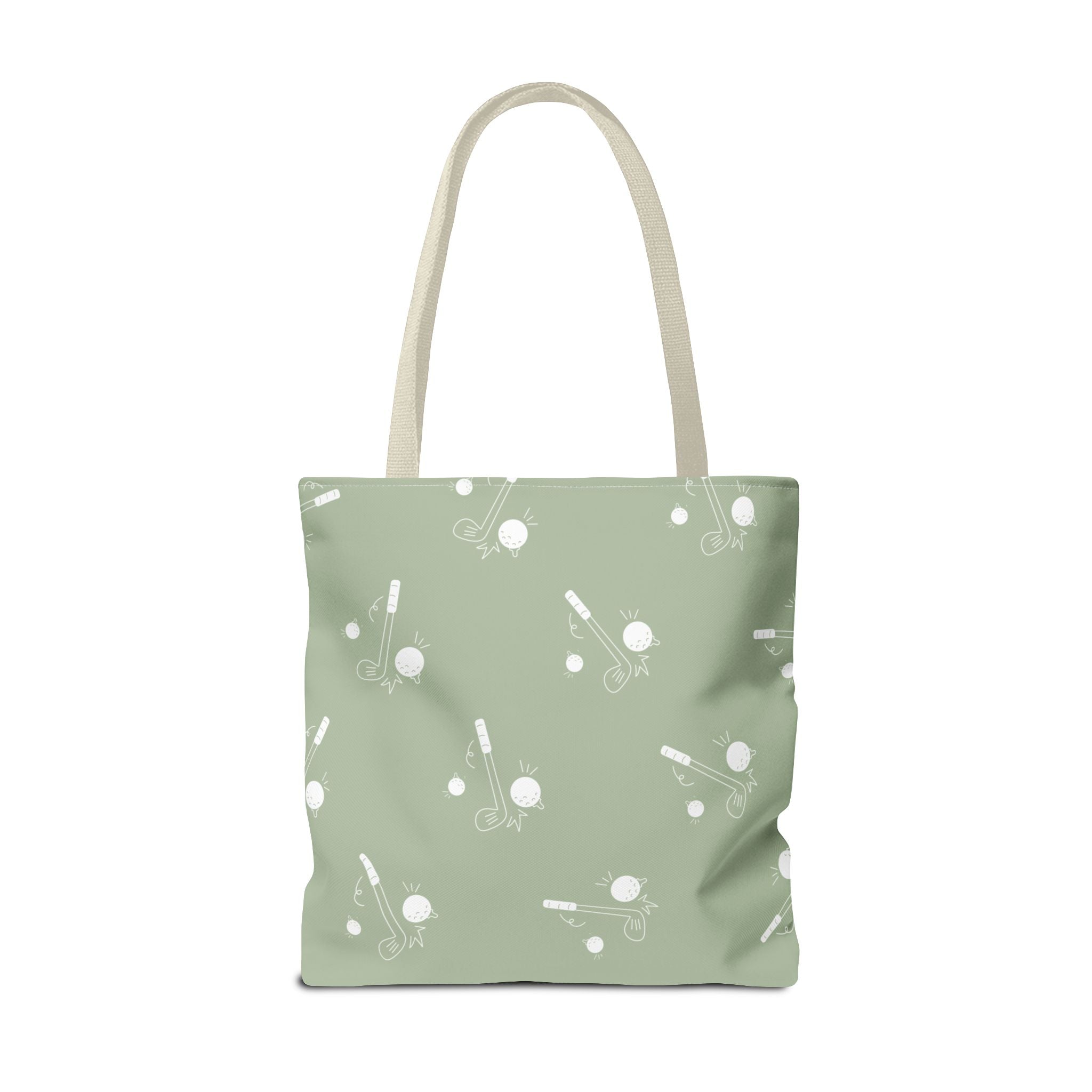 Tote Bag | Sage Green and Golf Pattern Shoulder Bag