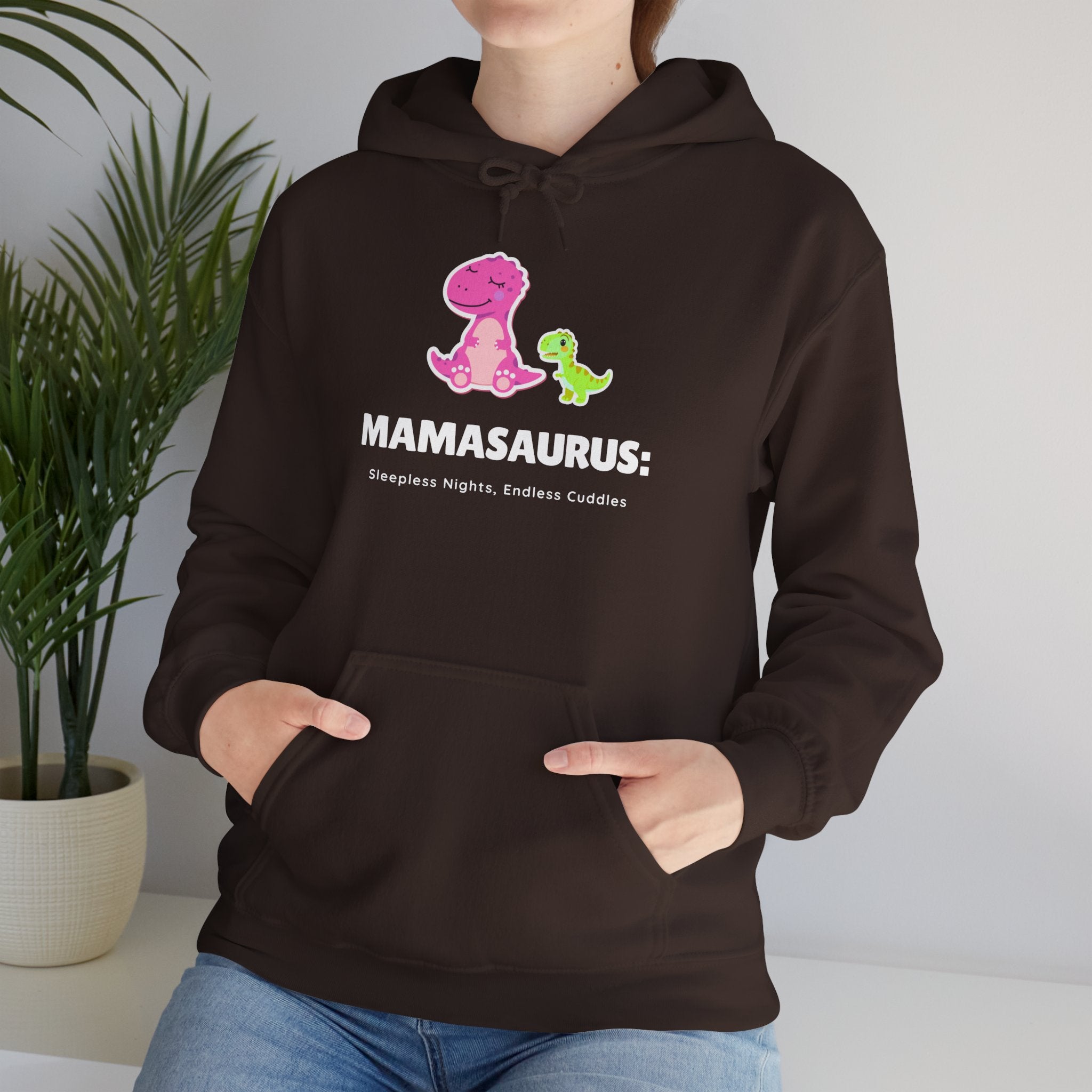 Hoodie | 'Mamasaurus' Pink Mama Dino with Baby Sweater